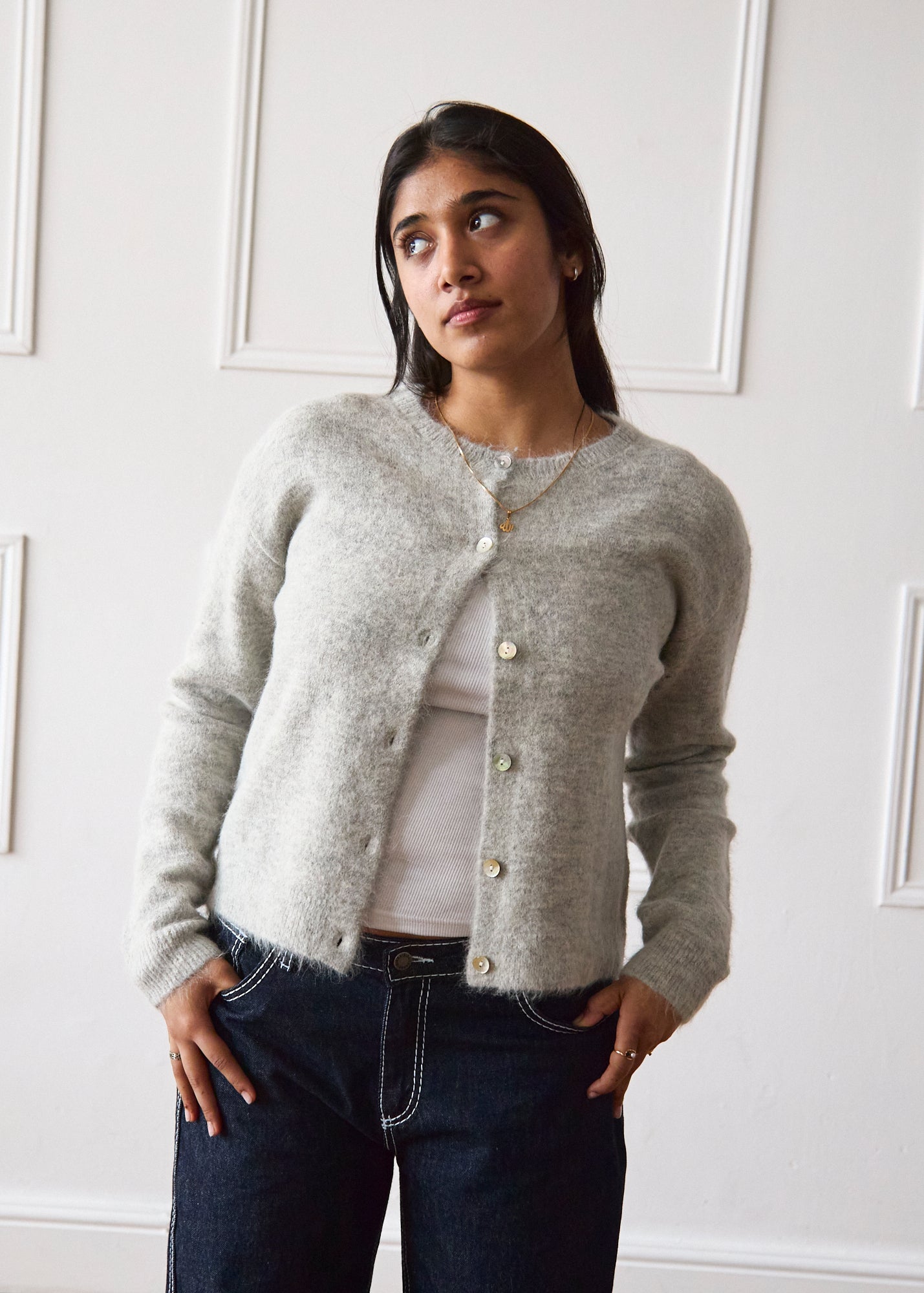 The Elsa Cardigan - Light Grey