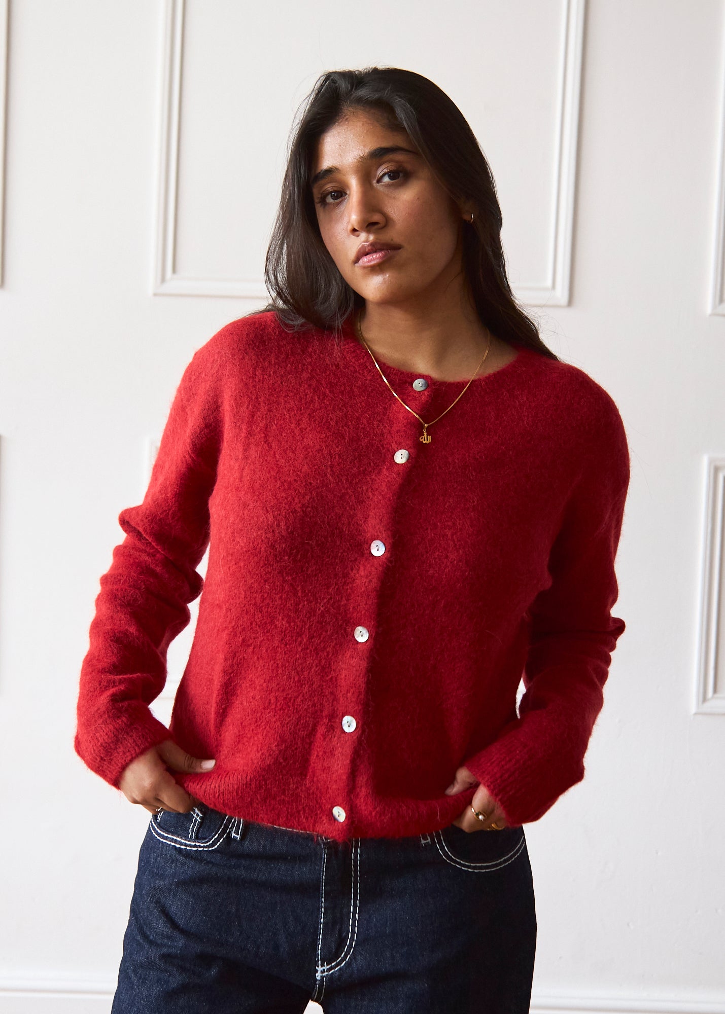 The Elsa Cardigan - Red