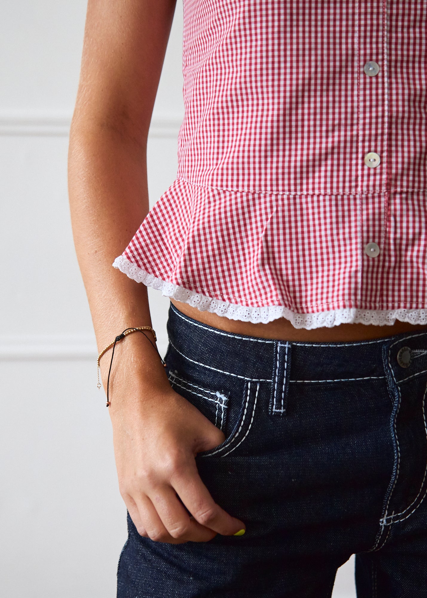The Lola Top - Red Gingham