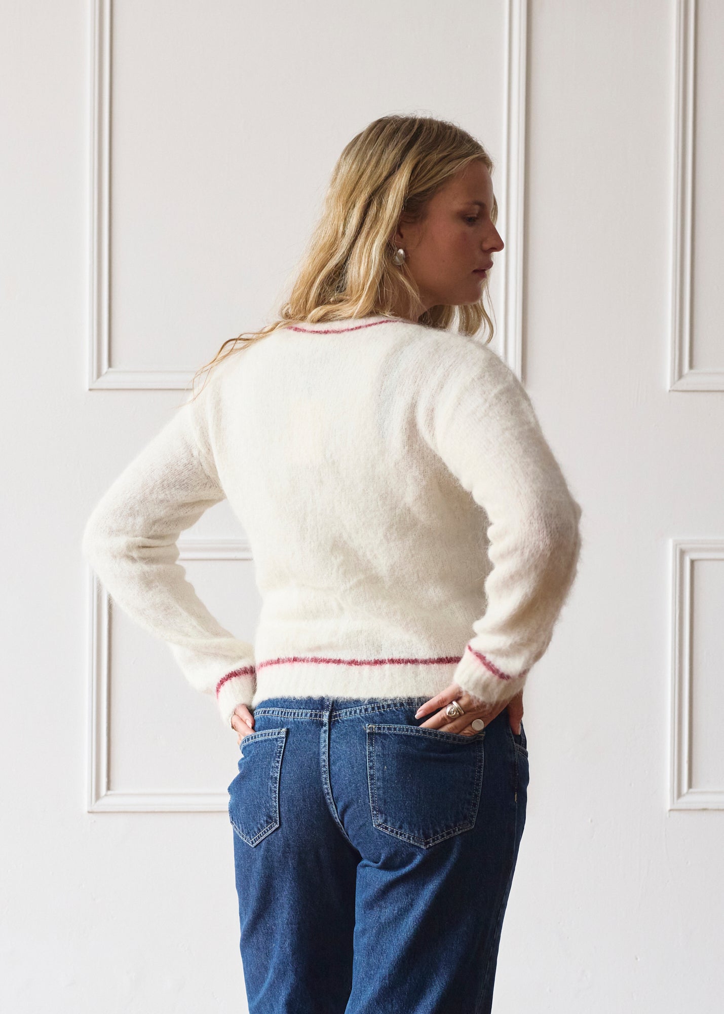 Dual Zip Jumper - Cream