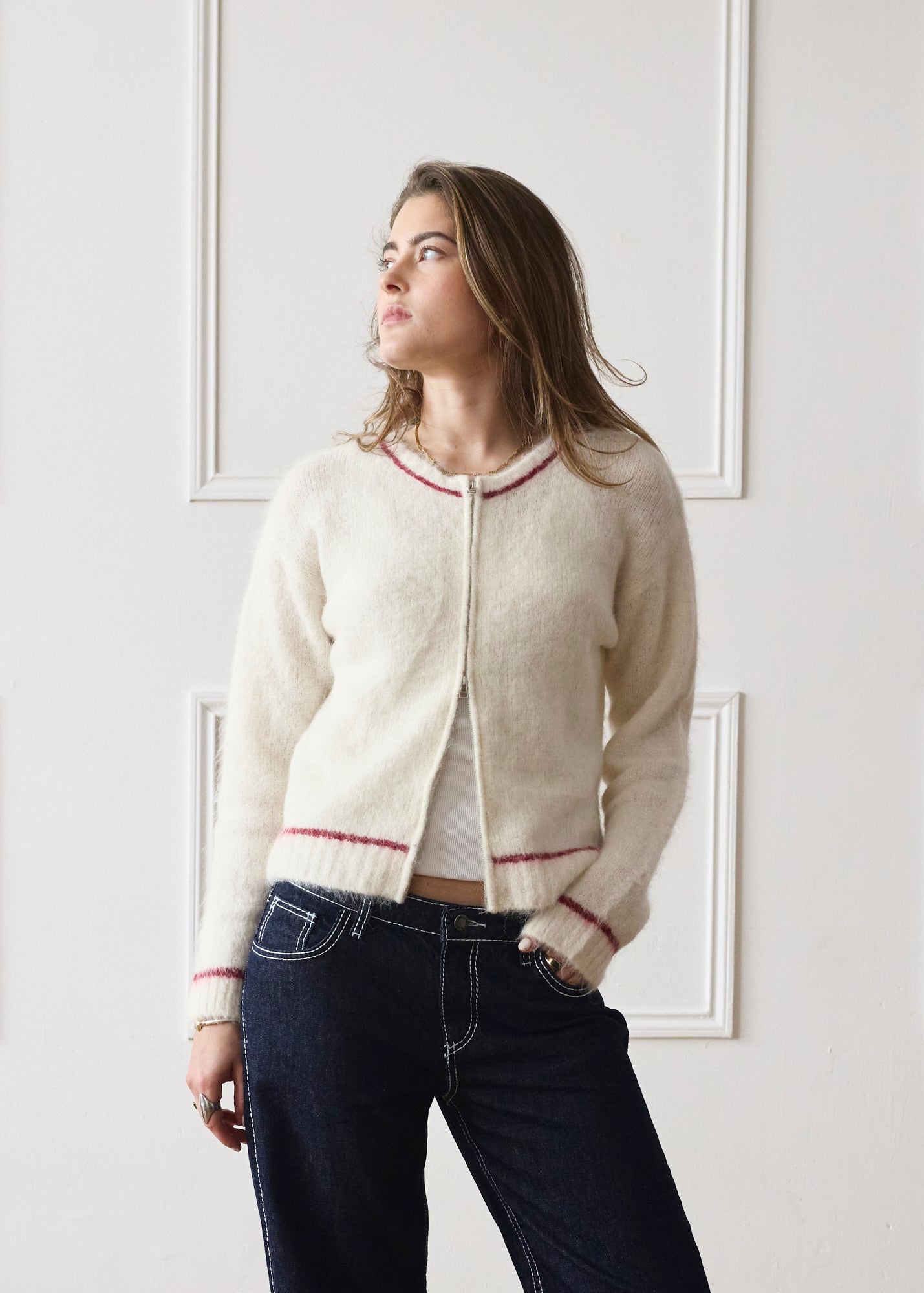 The Dual Zip Jumper - Cream