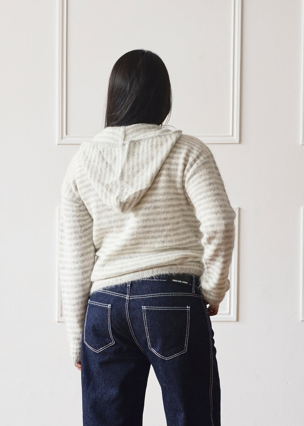 Dual Zip Hoodie - Grey Stripe