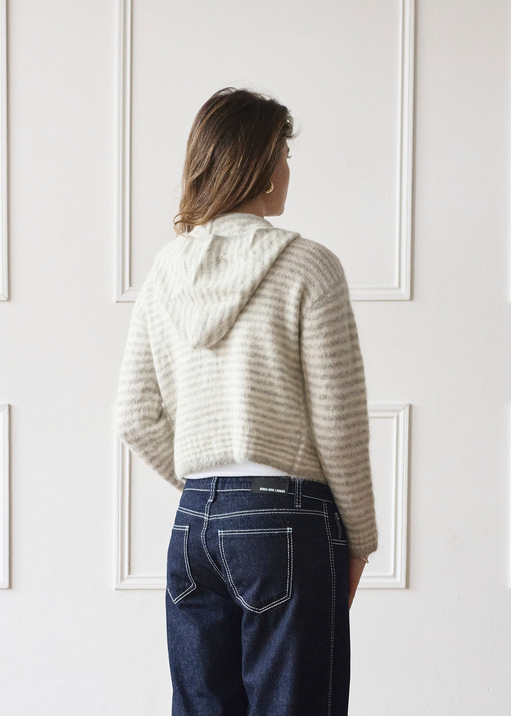 Dual Zip Hoodie - Grey Stripe