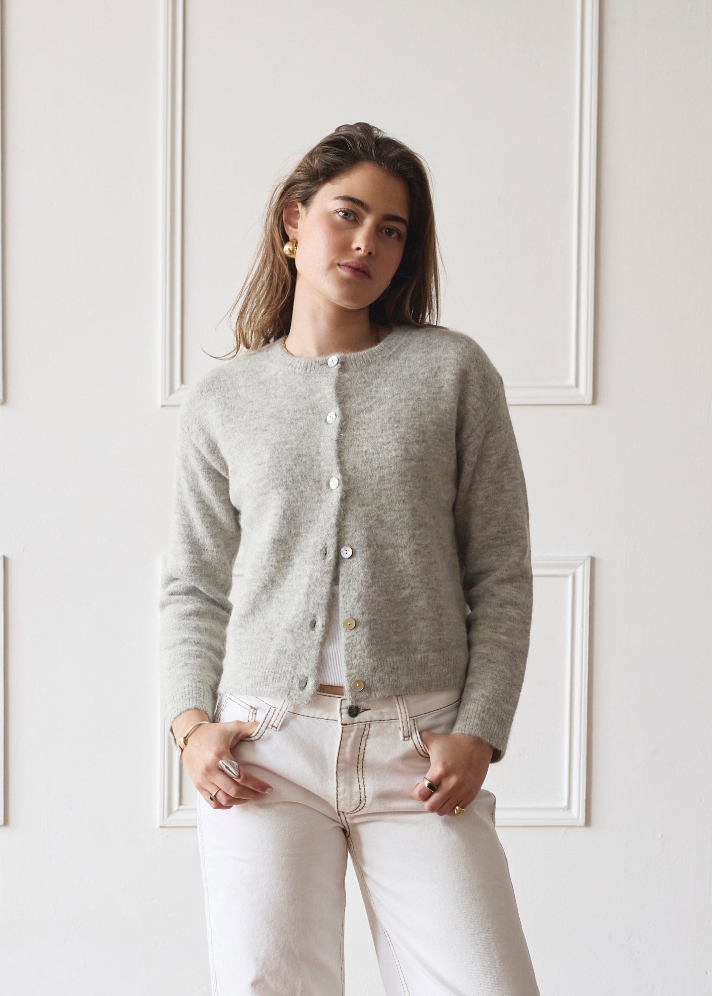 The Elsa Cardigan - Light Grey