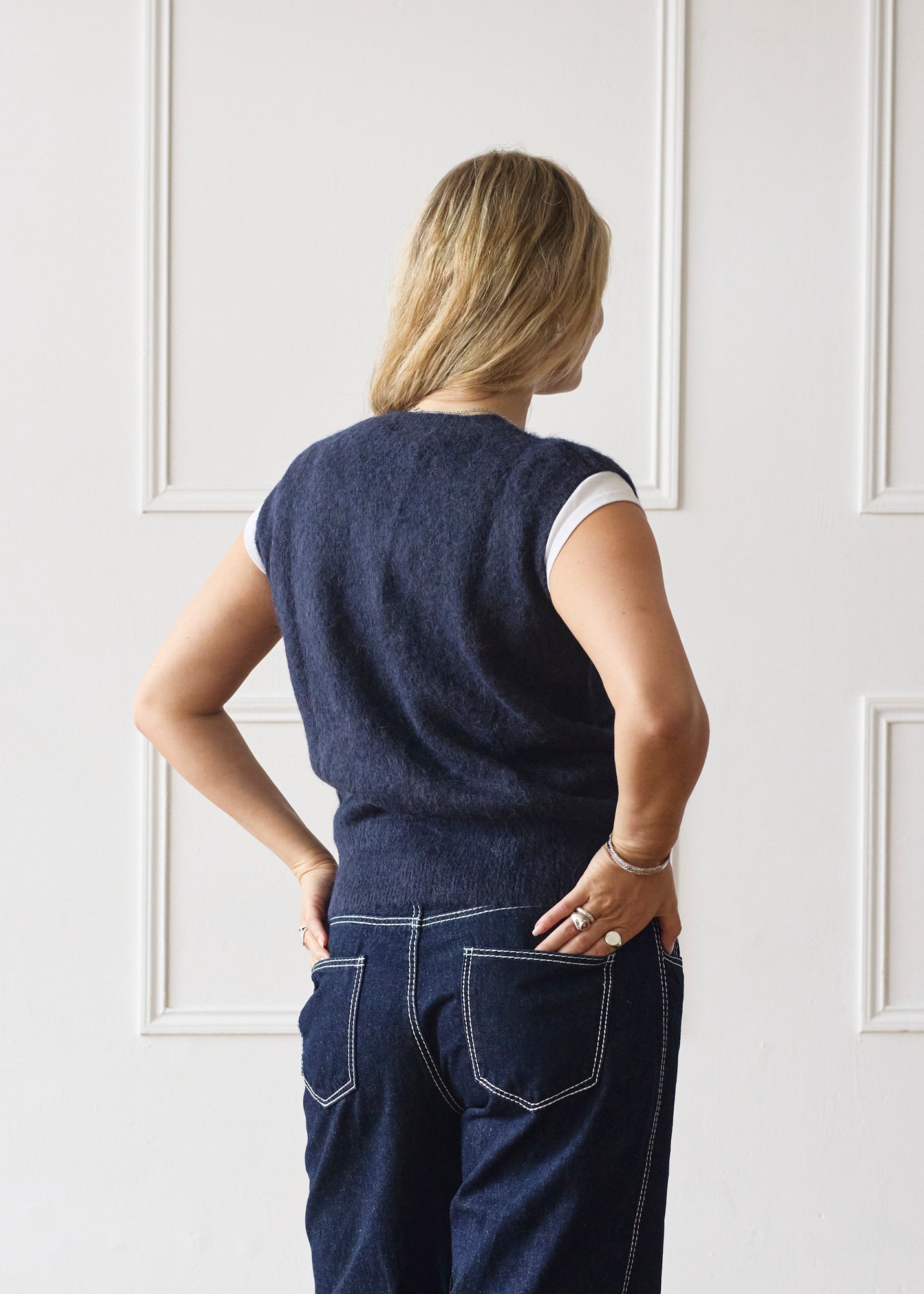 Knit Vest - Navy