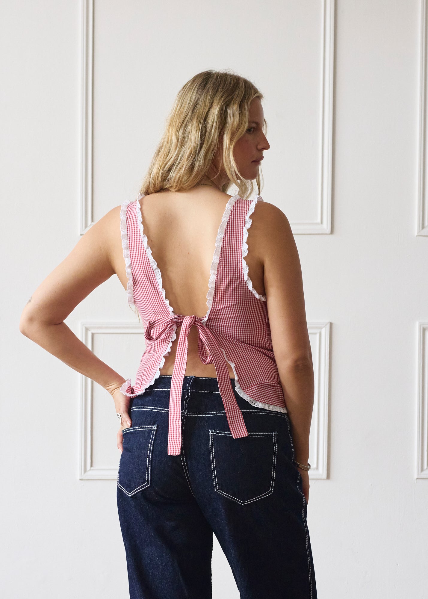 The Lola Top - Red Gingham