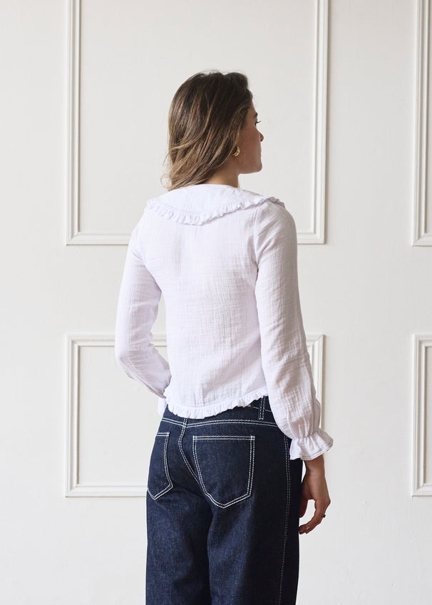 BiBi Mink Lurex Stitched Button Detail Top main image 0
