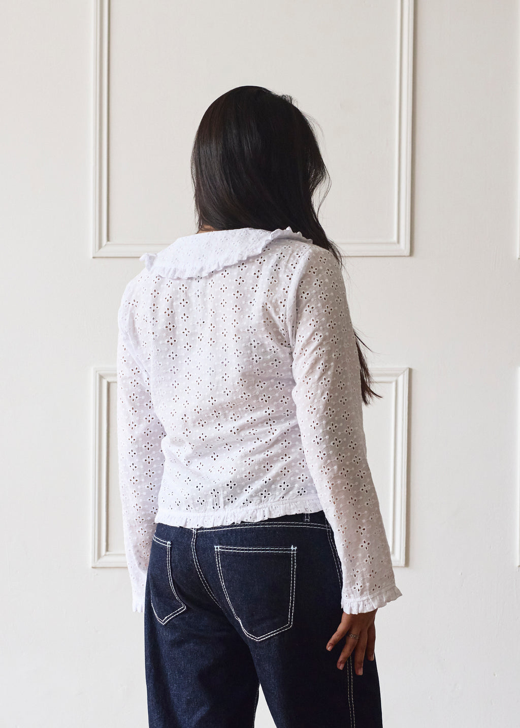 Long Sleeve Bonnie Blouse - White