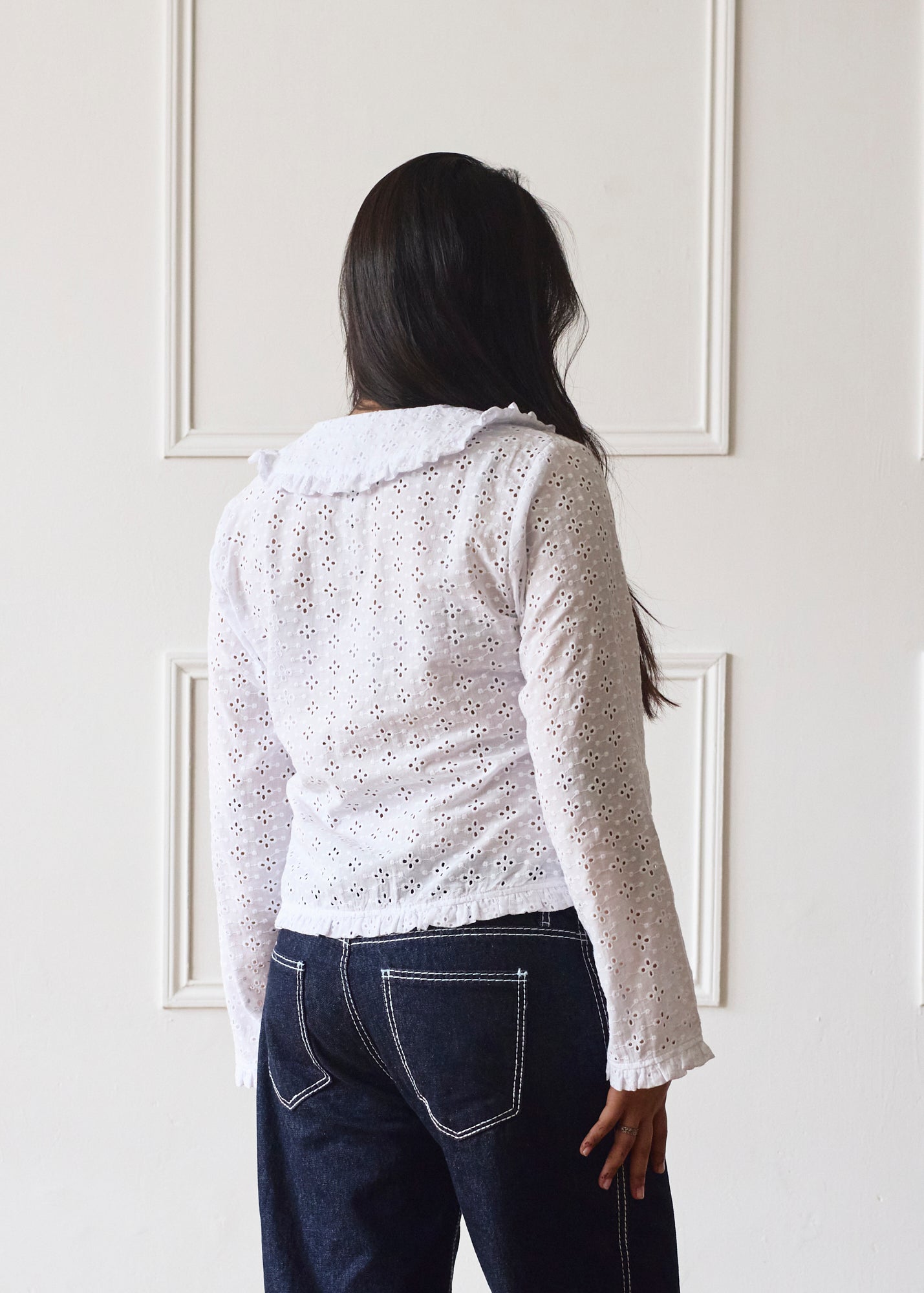 Long Sleeve Bonnie Blouse - White