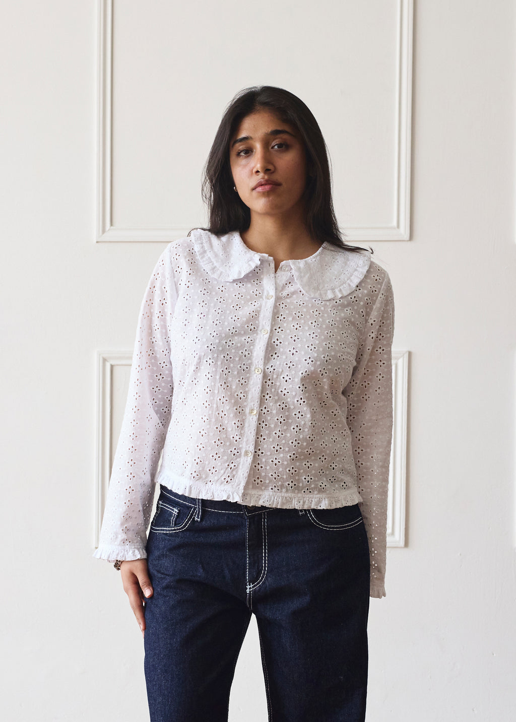 Long Sleeve Bonnie Blouse - White