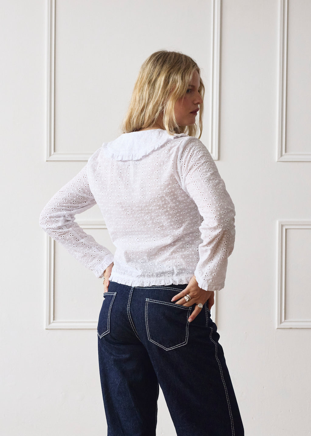 Long Sleeve Bonnie Blouse - White