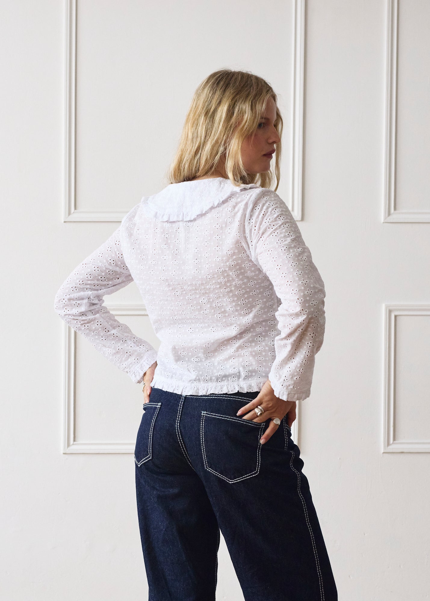 Long Sleeve Bonnie Blouse - White