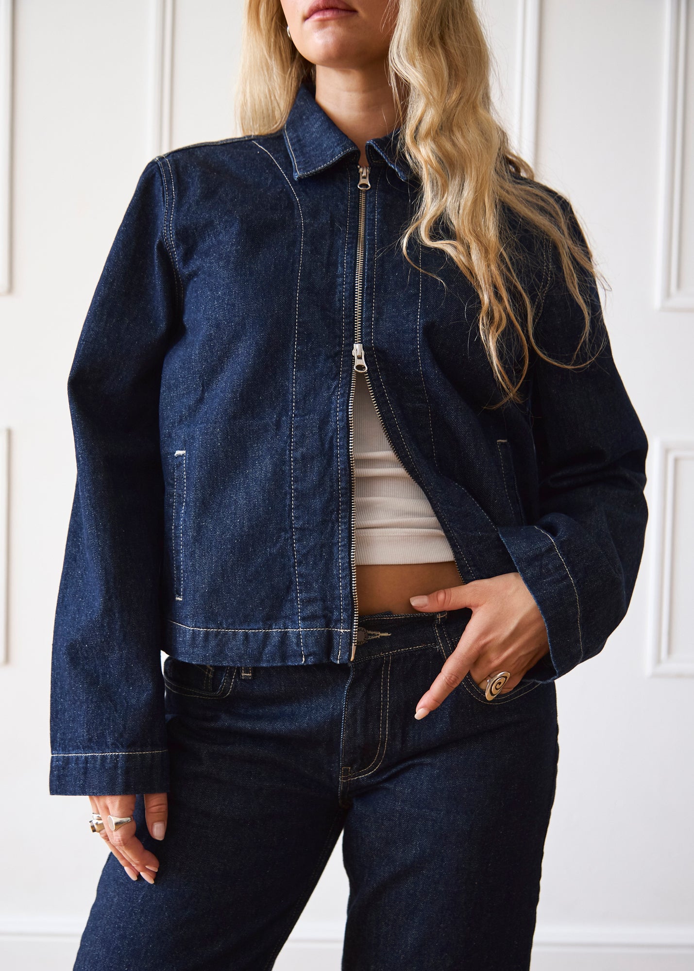 The Hani Jacket - Dark Wash