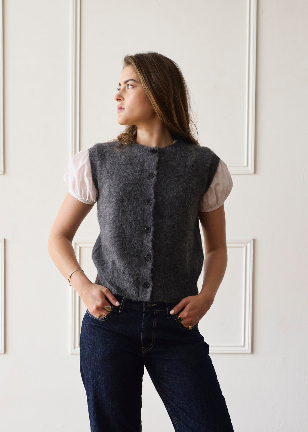 Knit Vest - Dark Grey
