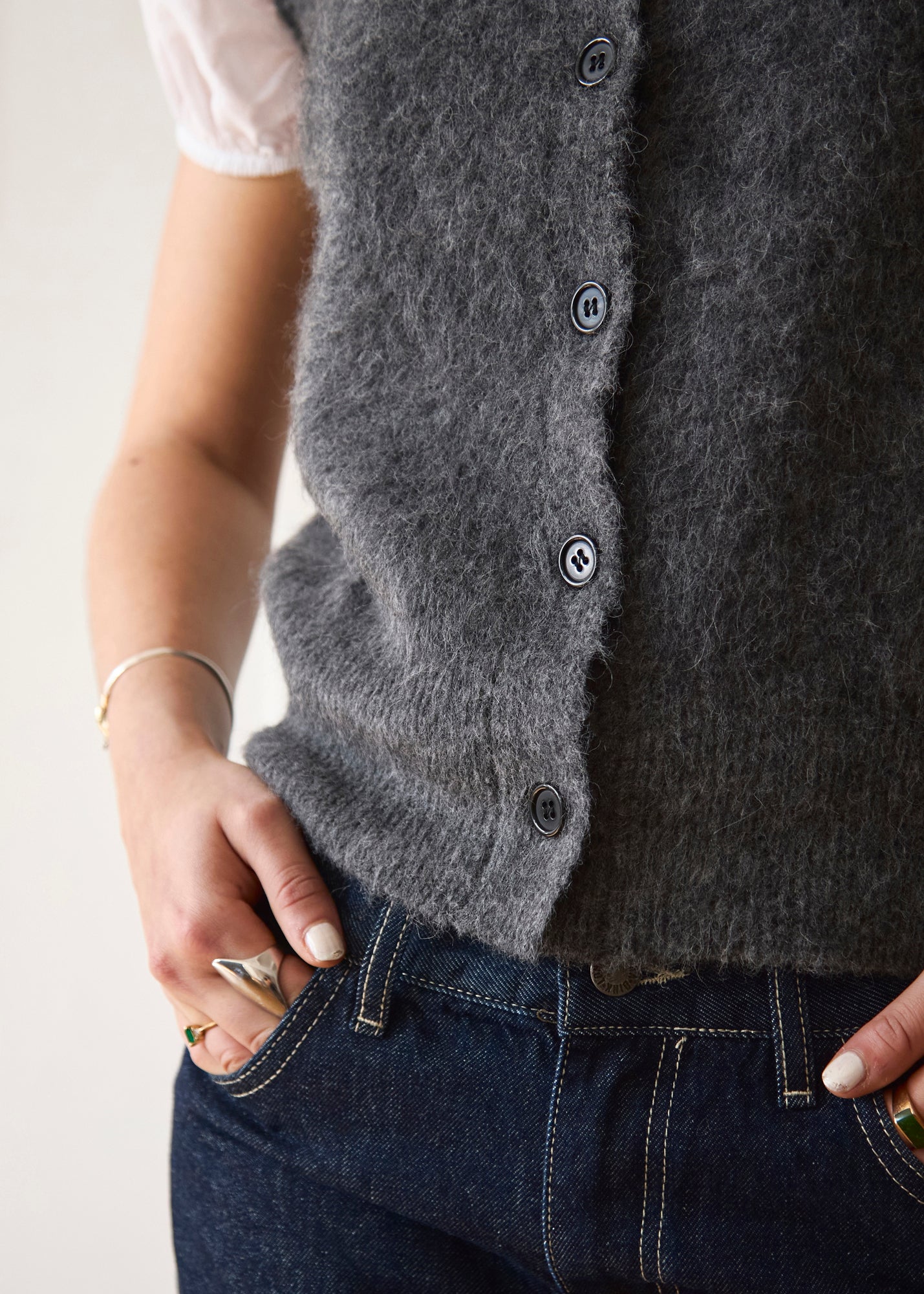 Knit Vest - Dark Grey