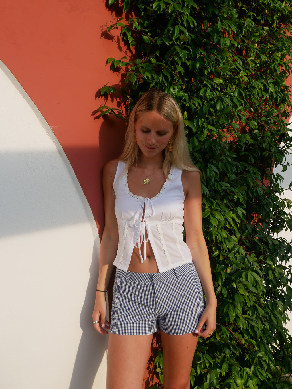 Polly Shorts - Blue Gingham