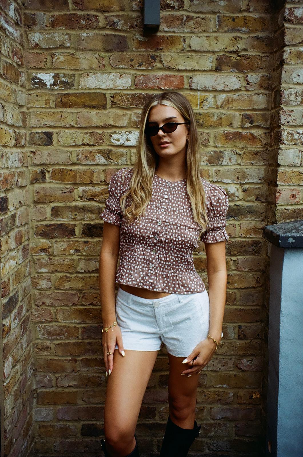 The Esme Blouse - Cocoa