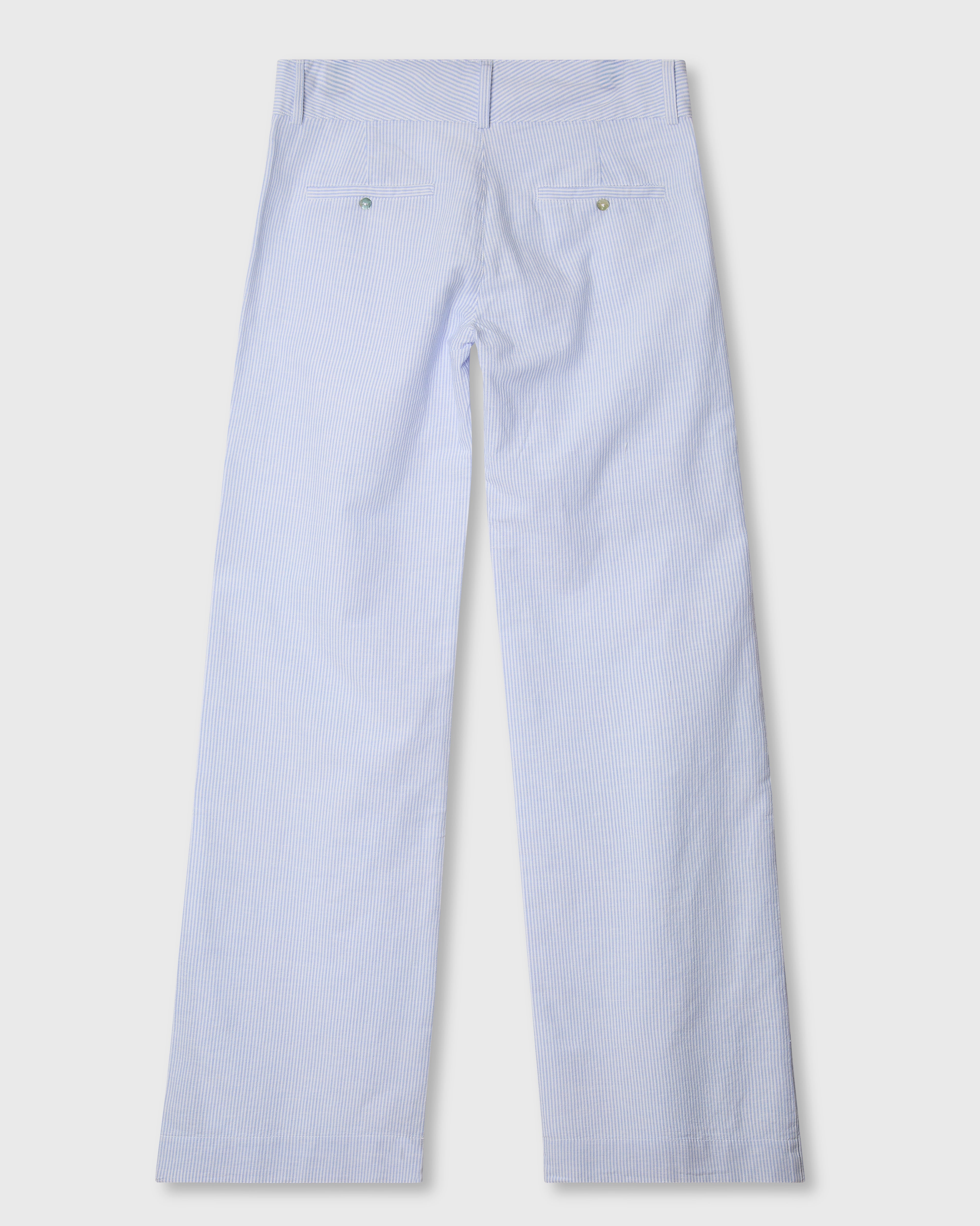 Pia Trousers - White & Blue