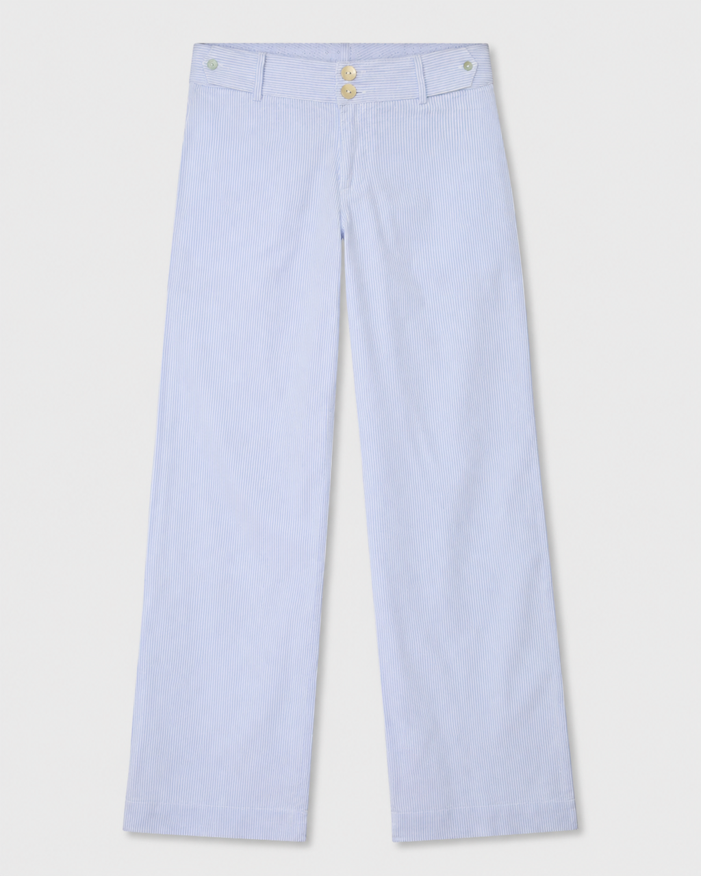 Pia Trousers - White & Blue