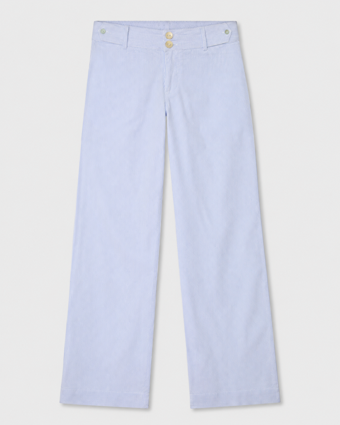 Pia Trousers - White & Blue