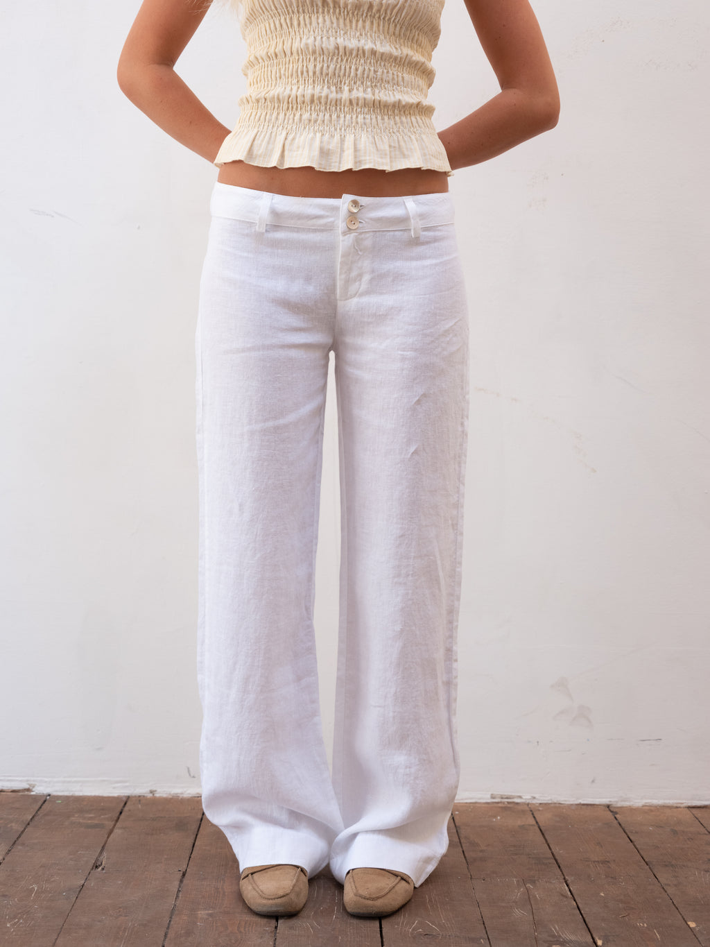 Arla Linen Trousers - White