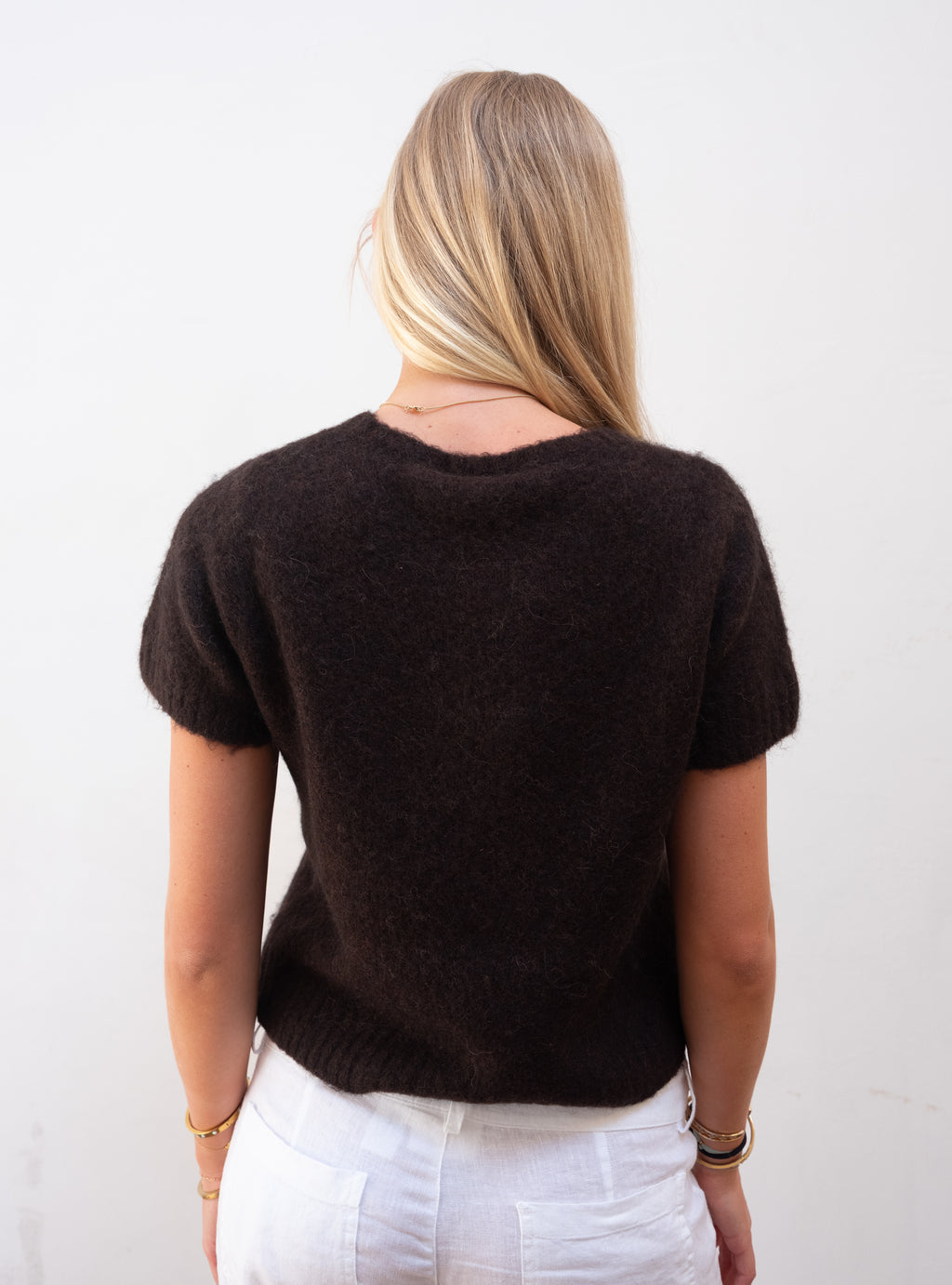 The Short Sleeve Knit - Chocolate