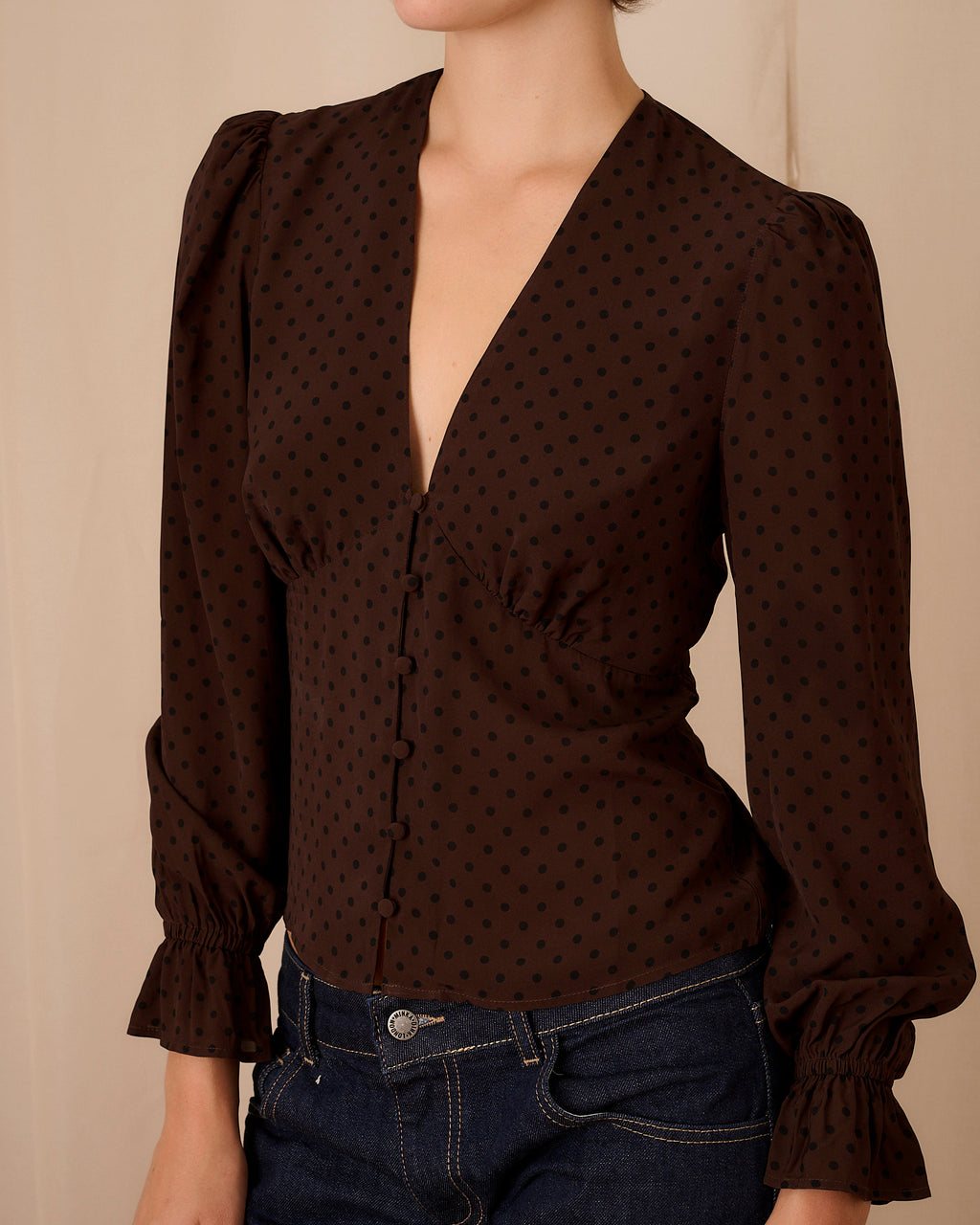 Della Blouse - Brown