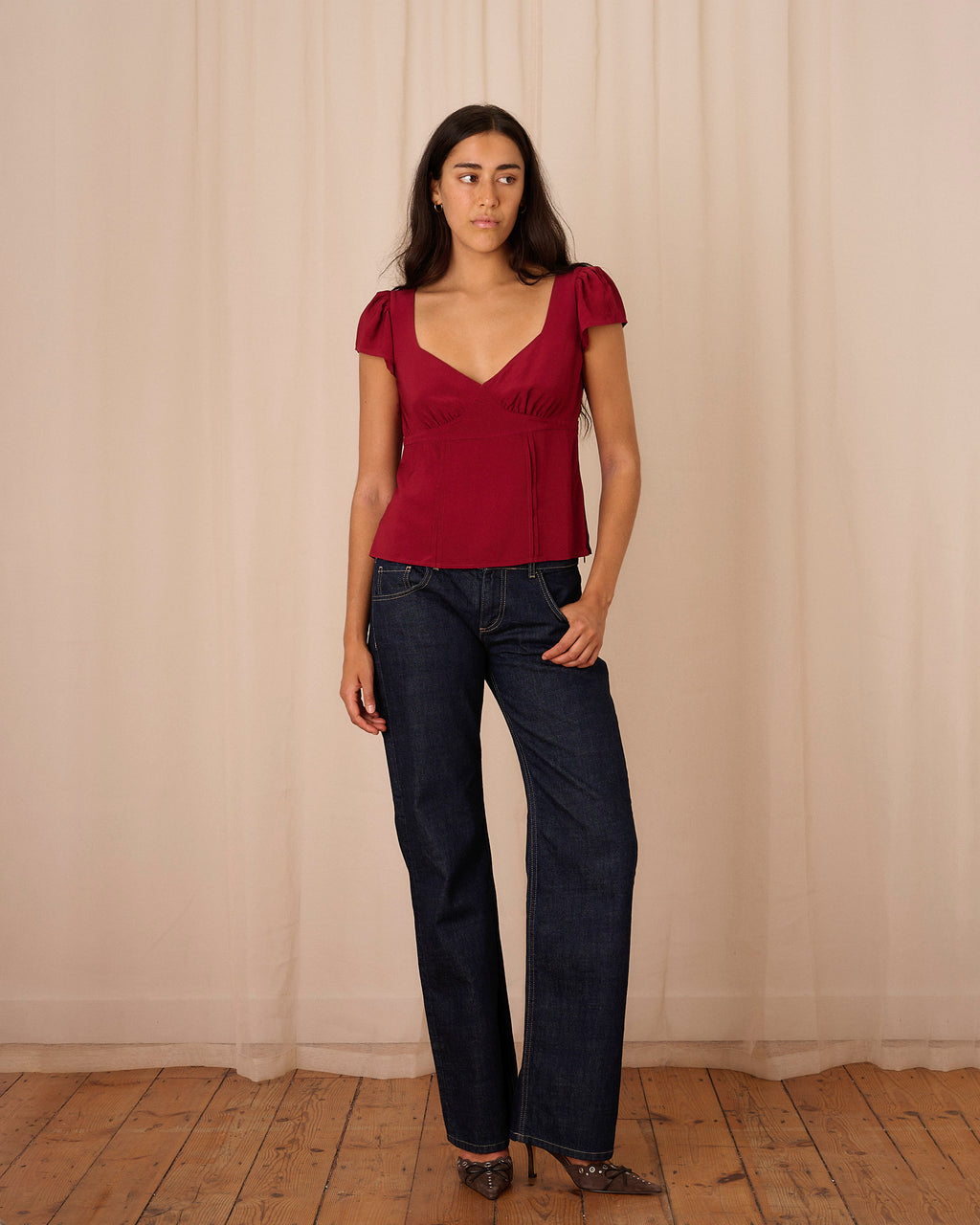 Dulcie Blouse - Burgundy