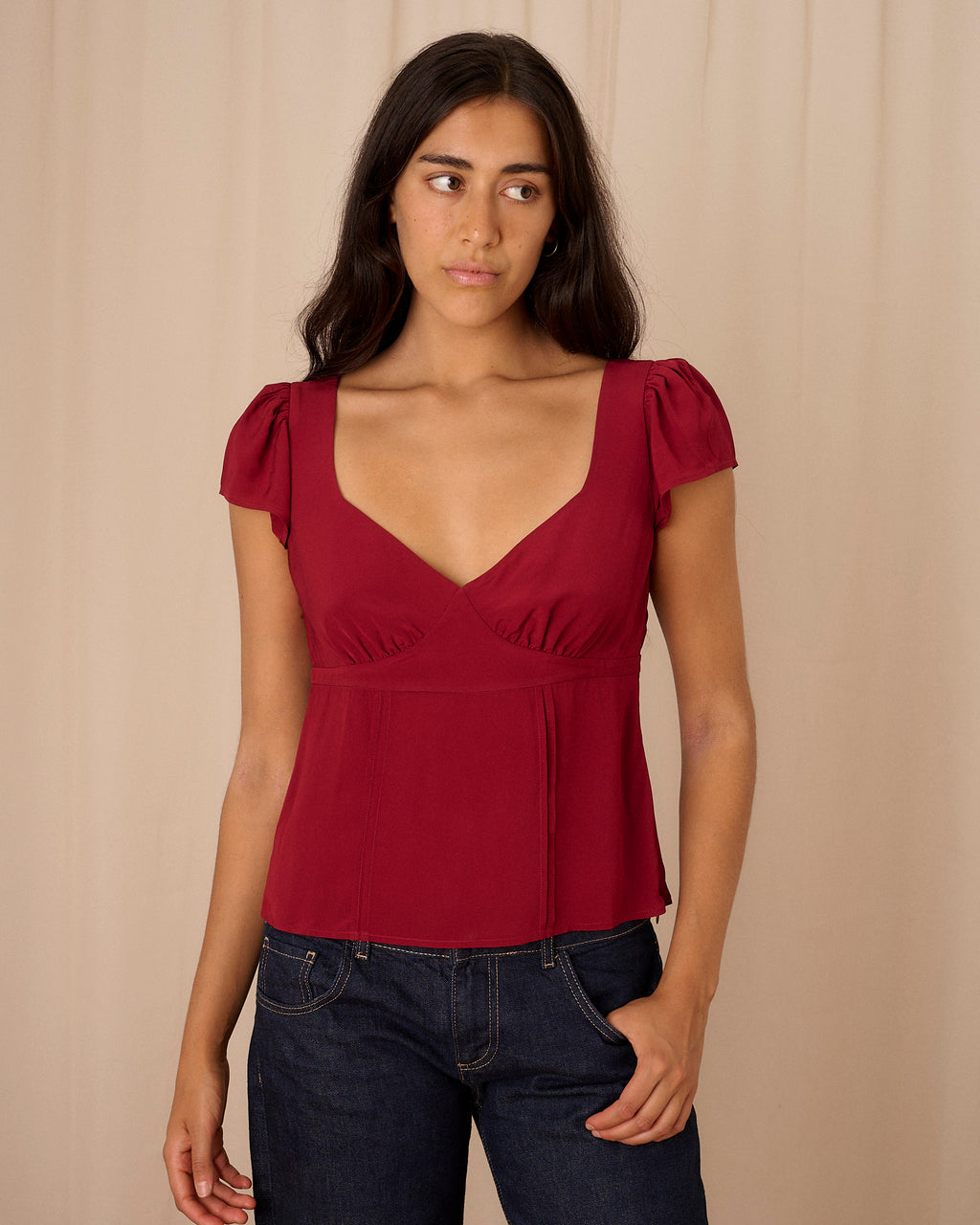 Dulcie Blouse - Burgundy