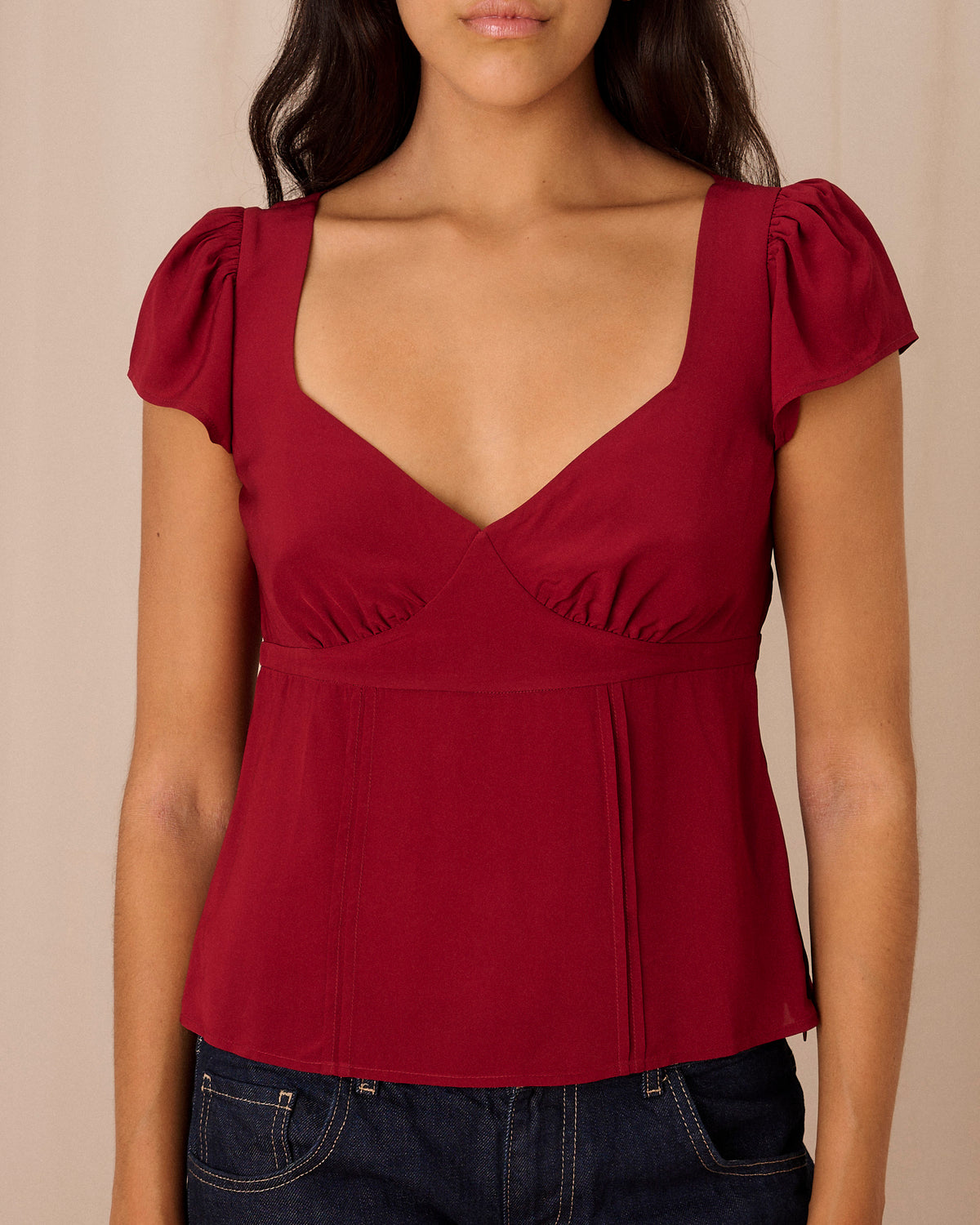 Dulcie Blouse - Burgundy