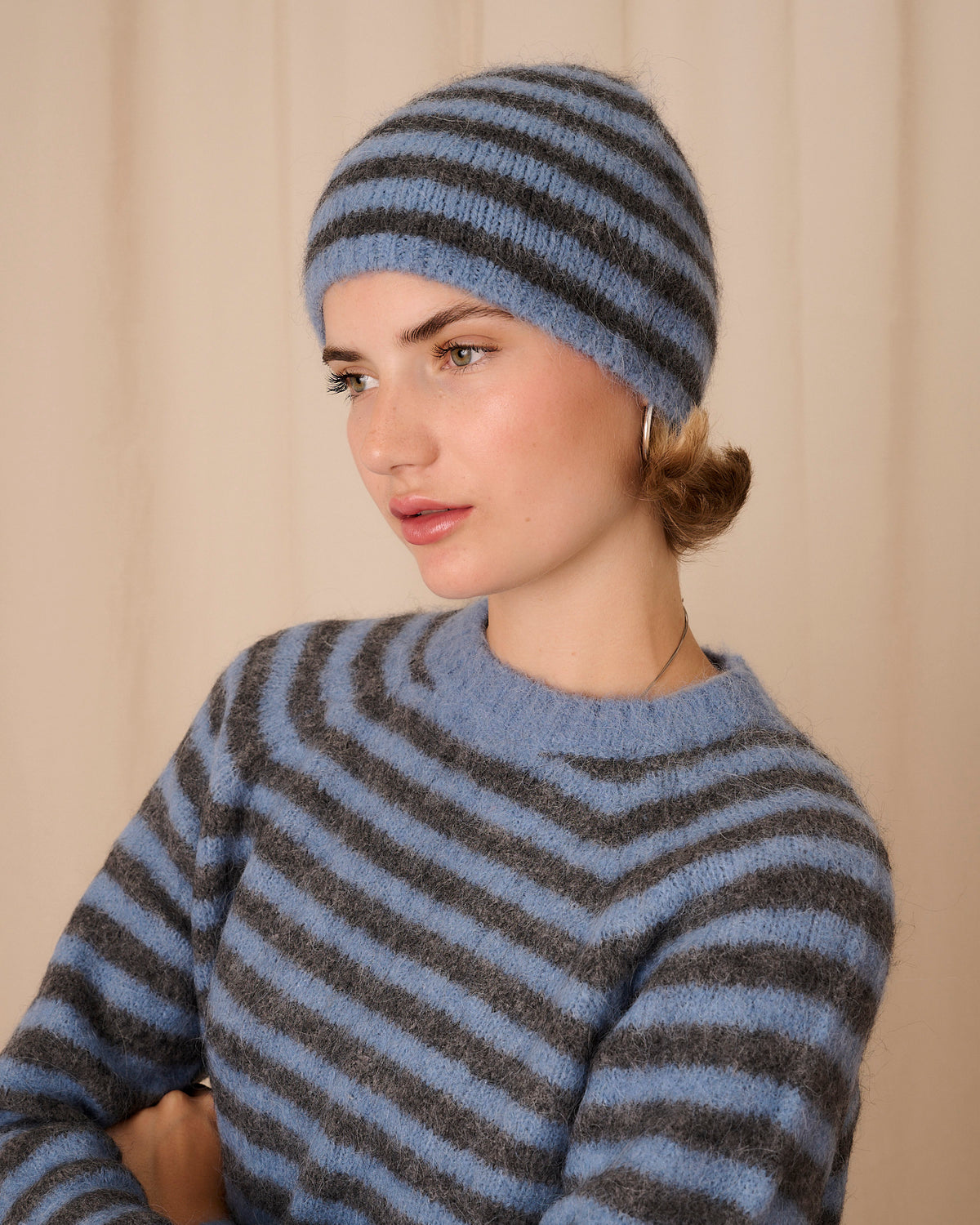 Cara Hat - Blue & Grey