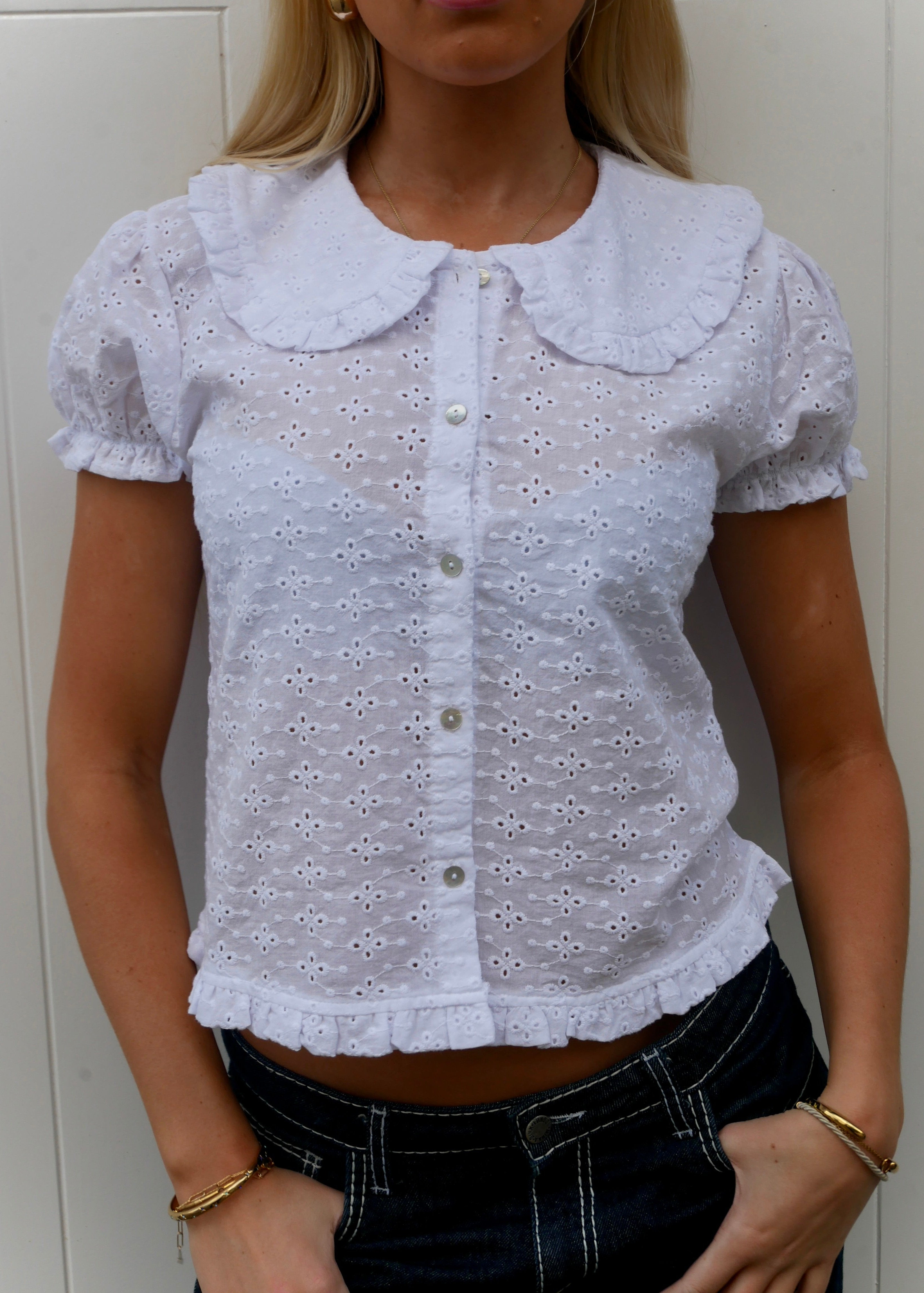 The Bonnie Blouse - White