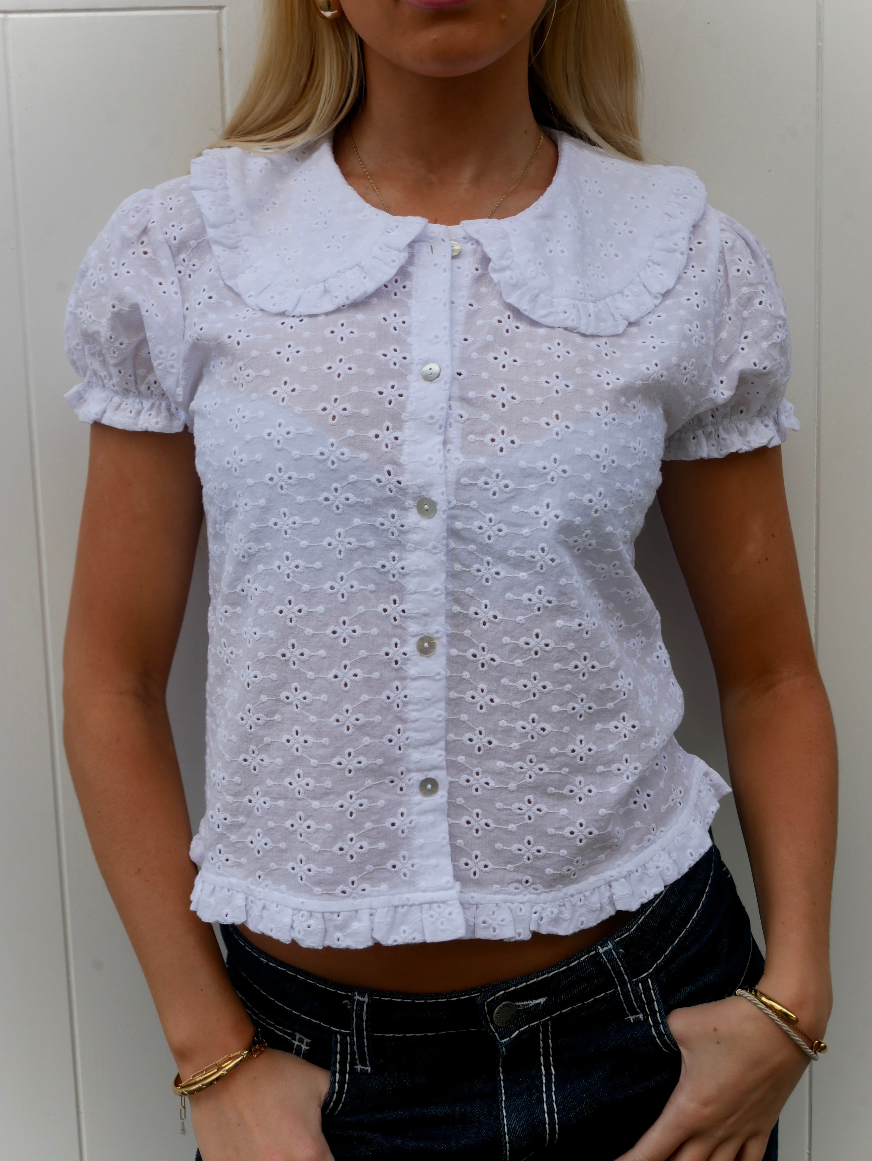 The Bonnie Blouse - White