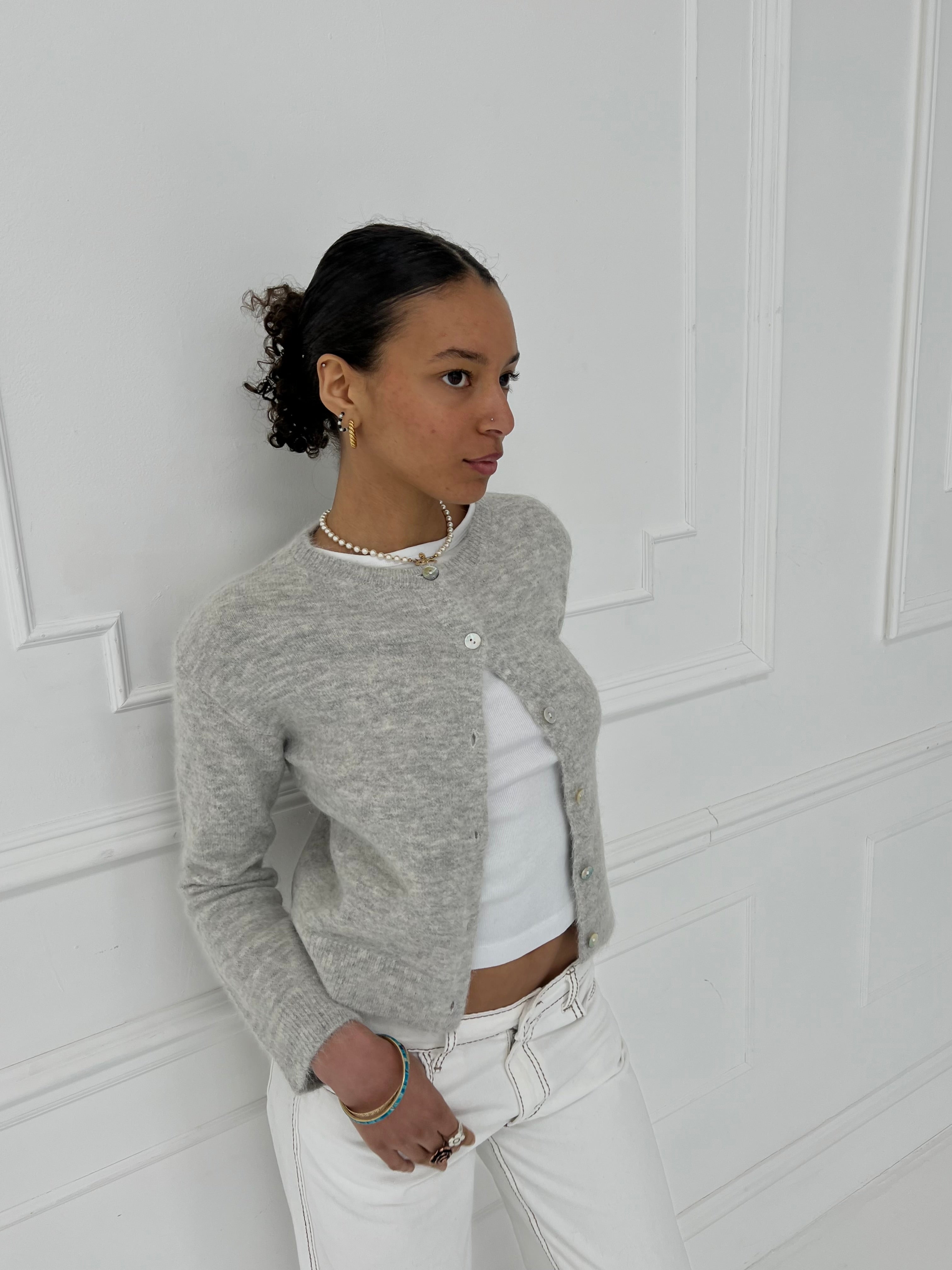 The Elsa Cardigan - Light Grey
