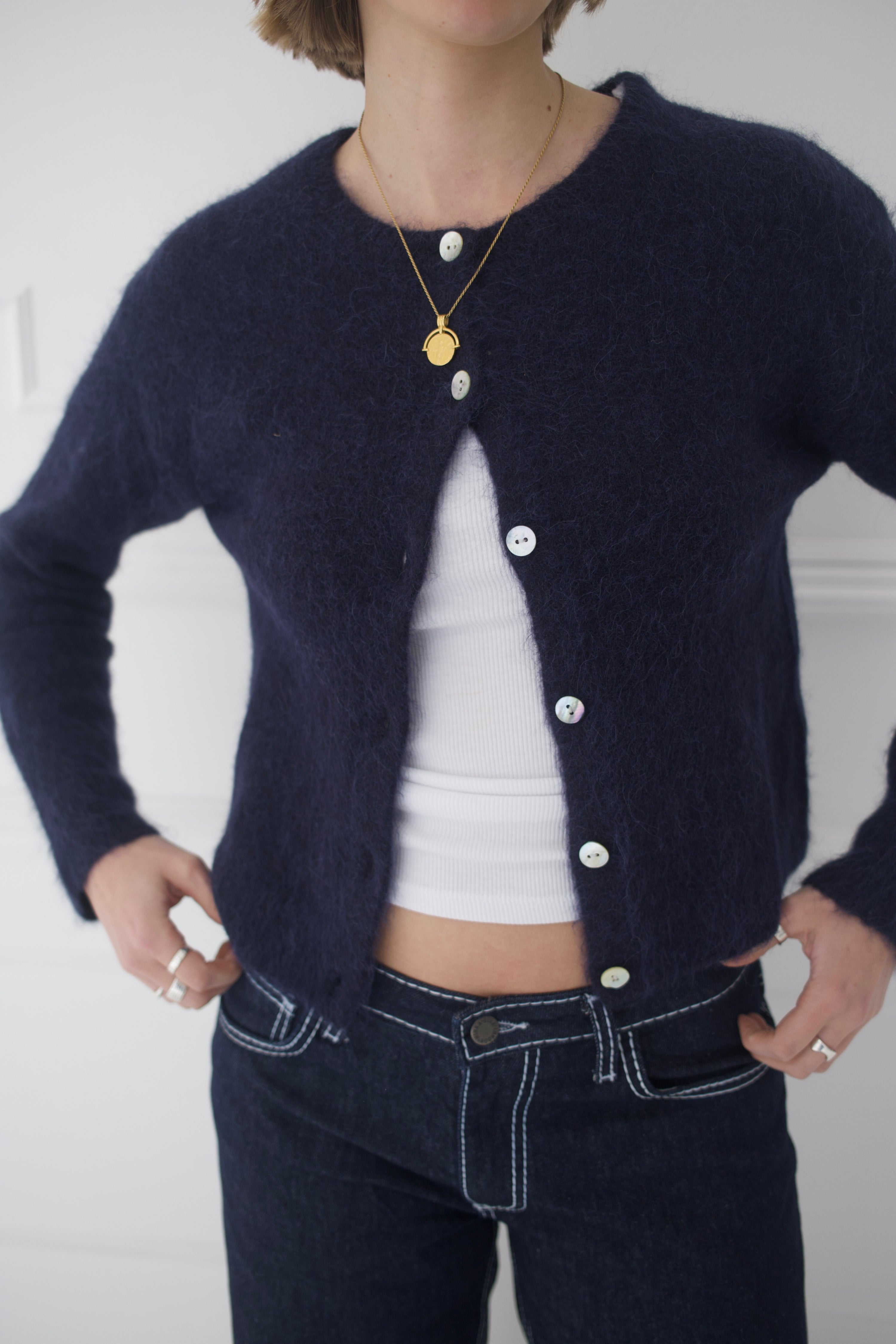 The Elsa Cardigan - Navy