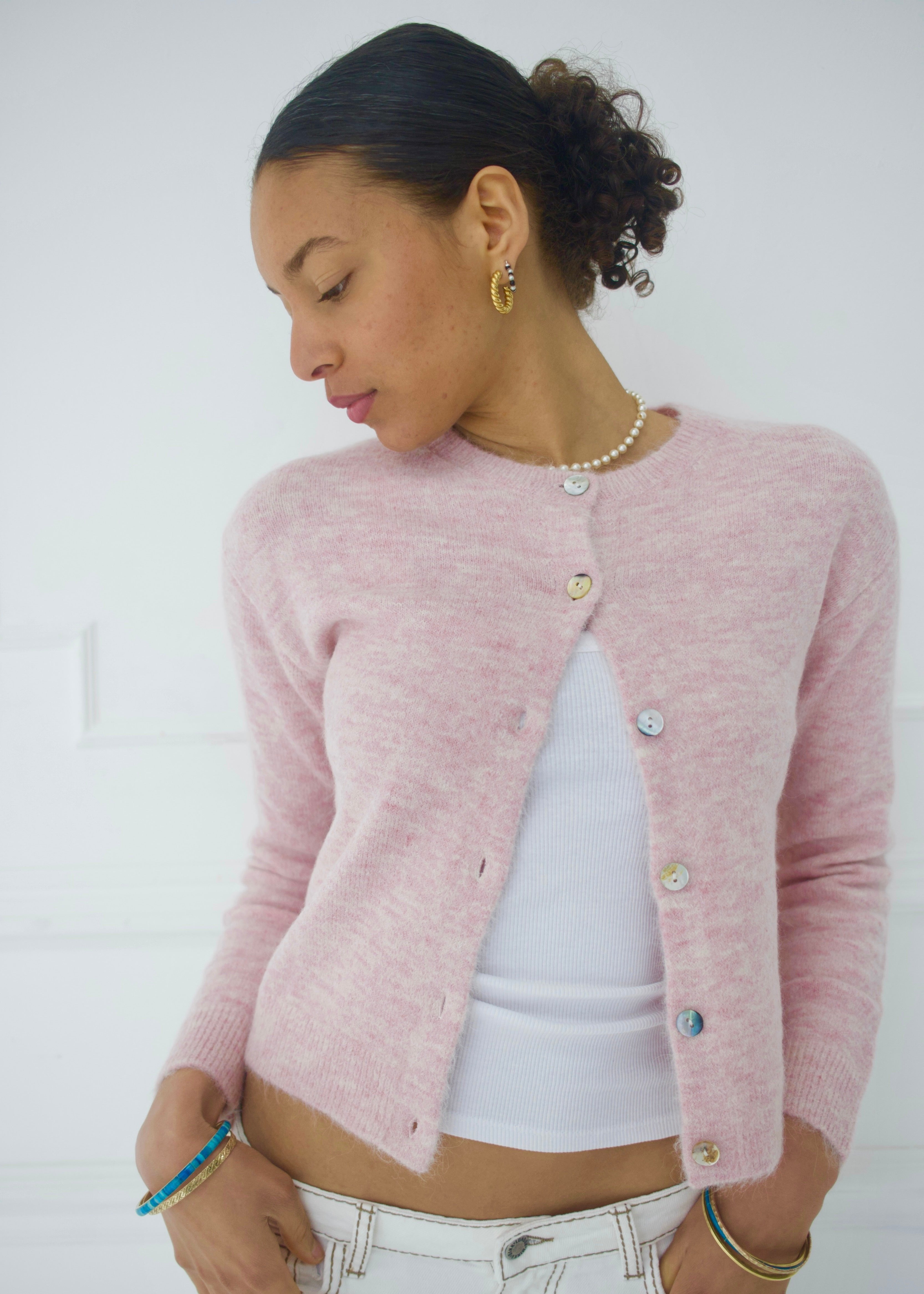 The Elsa Cardigan - Baby Pink