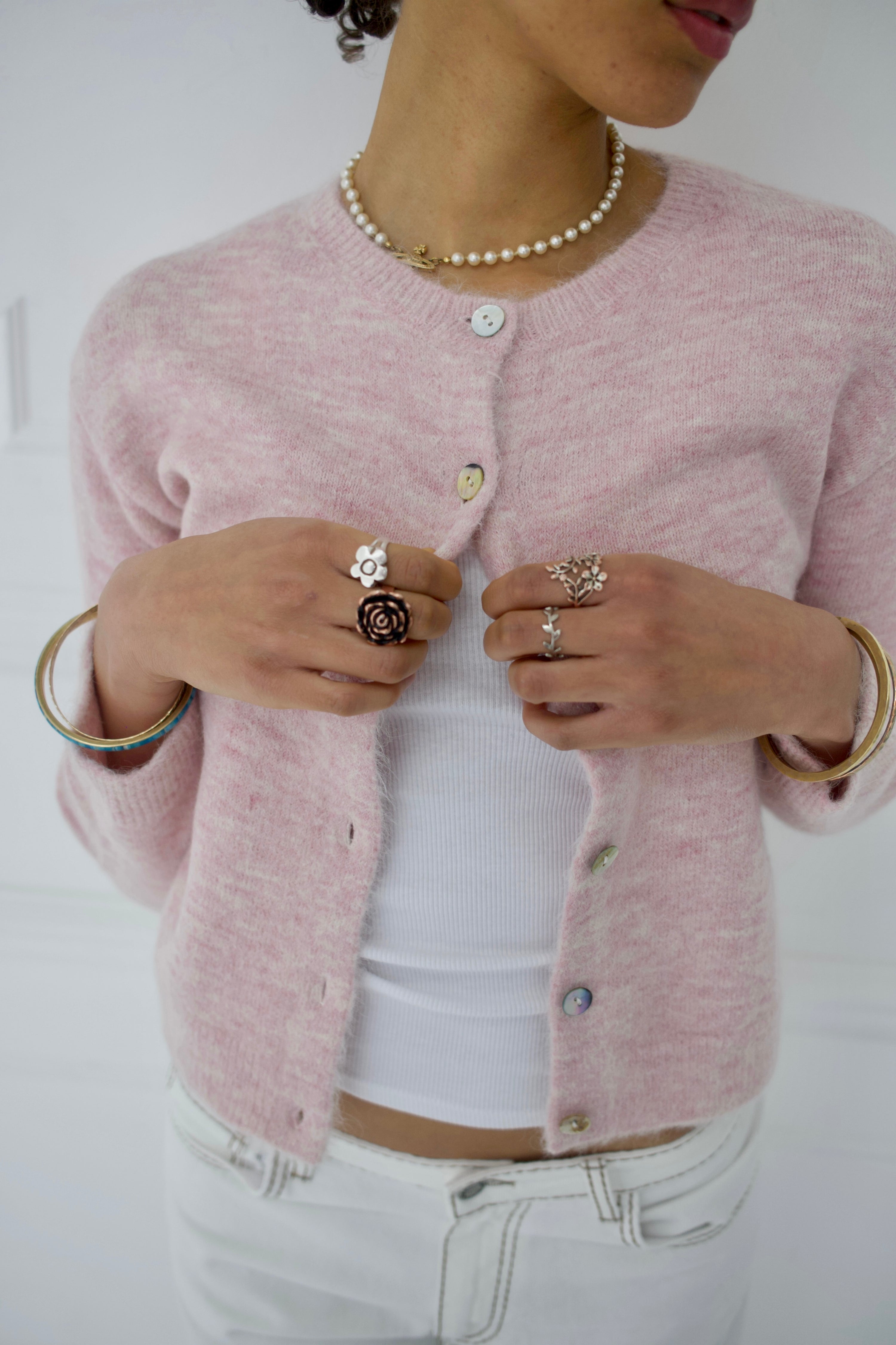 The Elsa Cardigan - Baby Pink