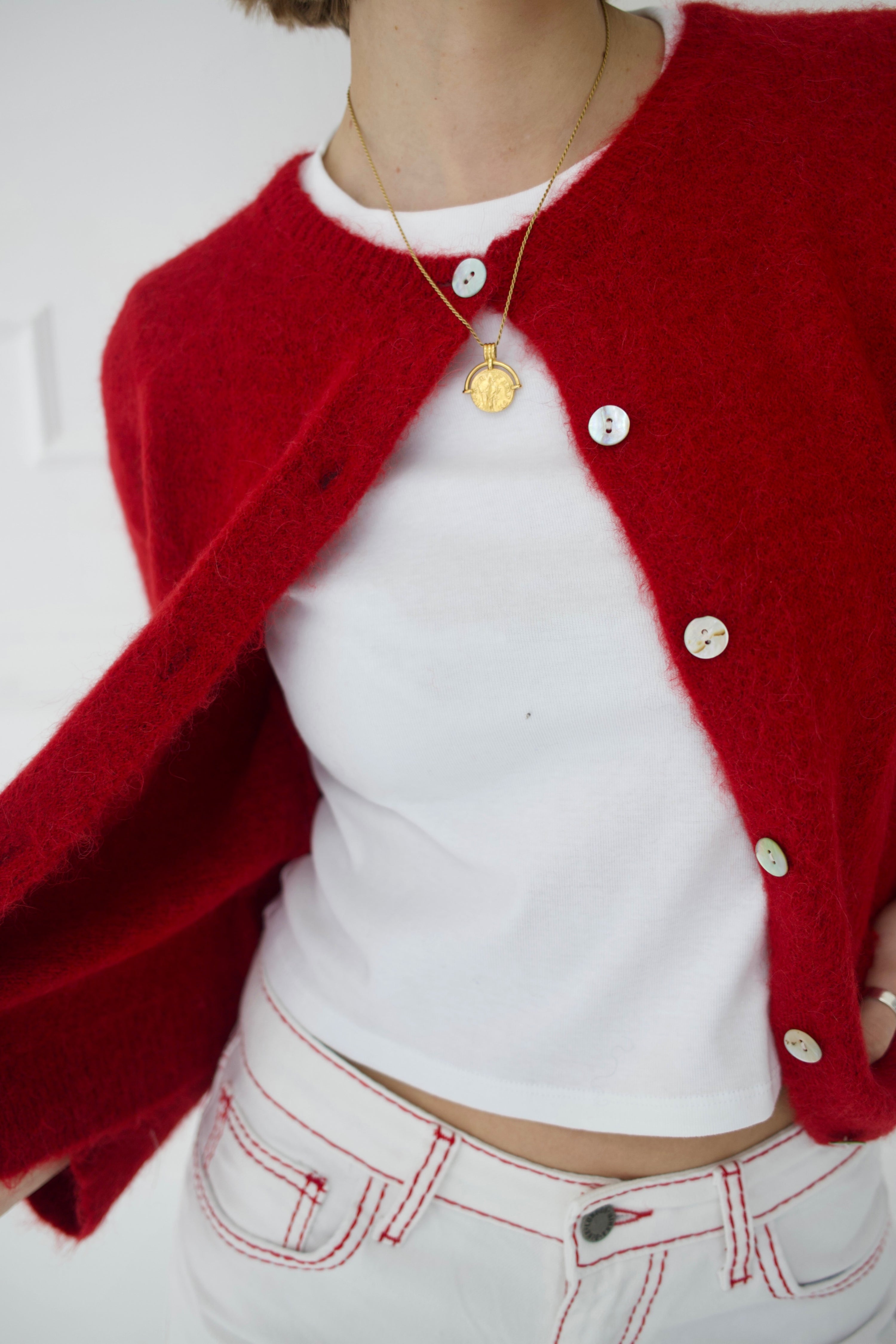 The Elsa Cardigan - Red