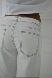 Lila Jeans - White & Brown