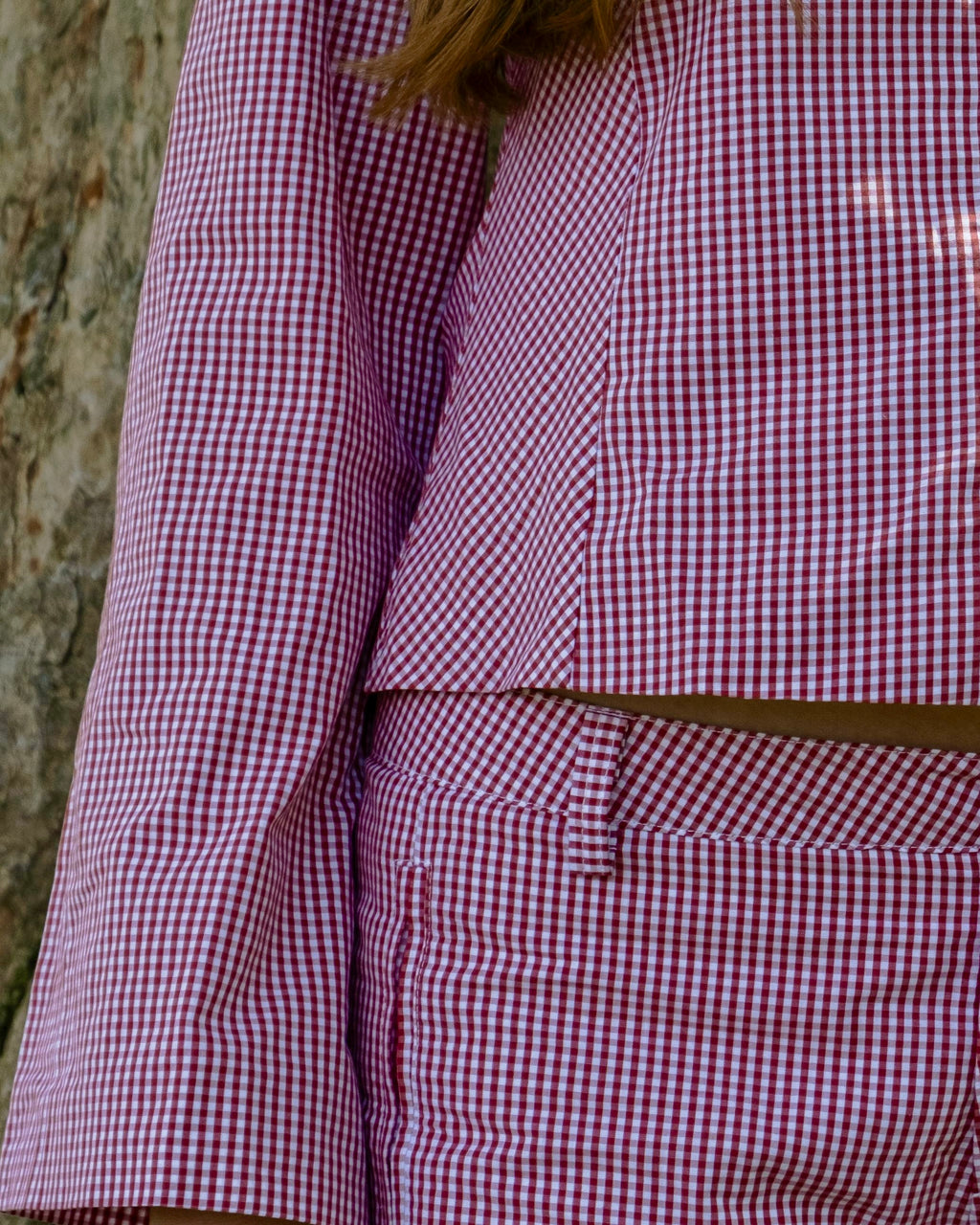 The Polly Jacket - Red Gingham