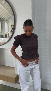 The Emmie Blouse - Brown