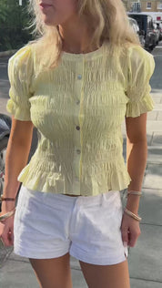 The Esme Blouse - Lemon