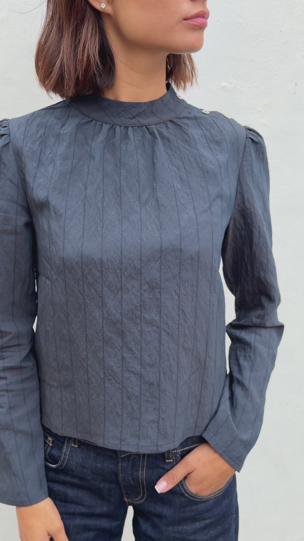 Bria Blouse - Navy