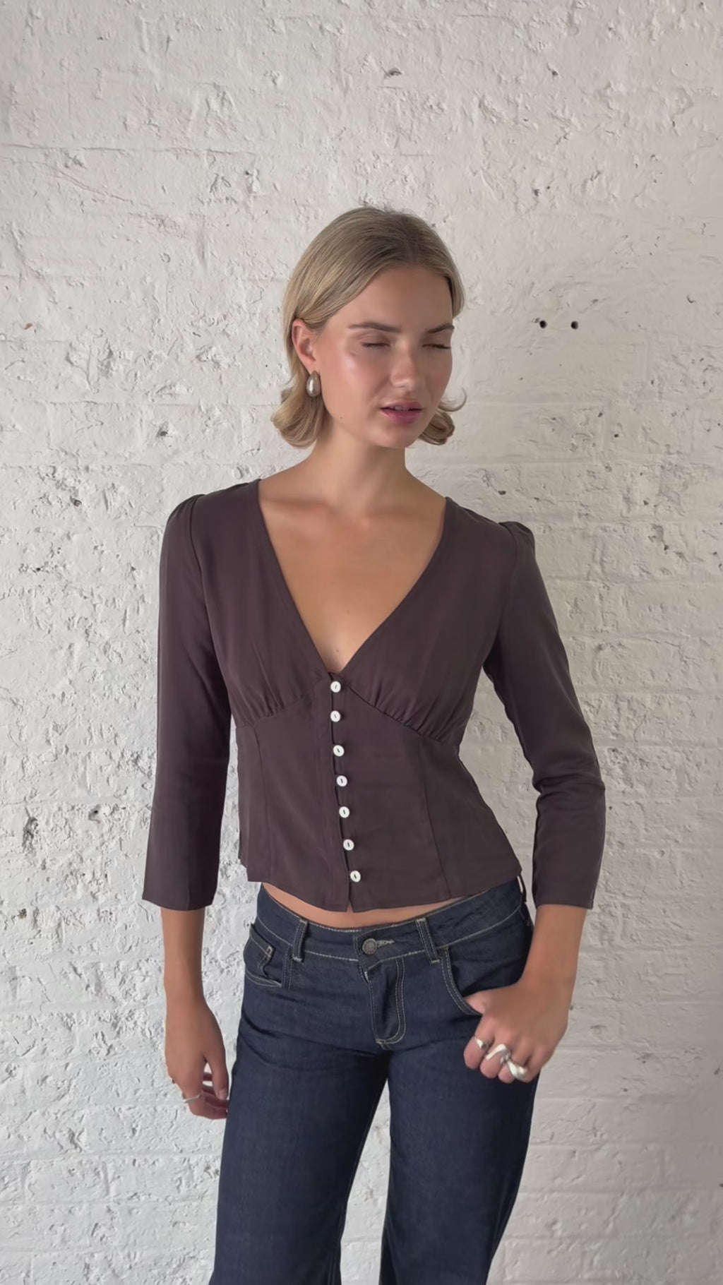 Gaia Blouse - Brown