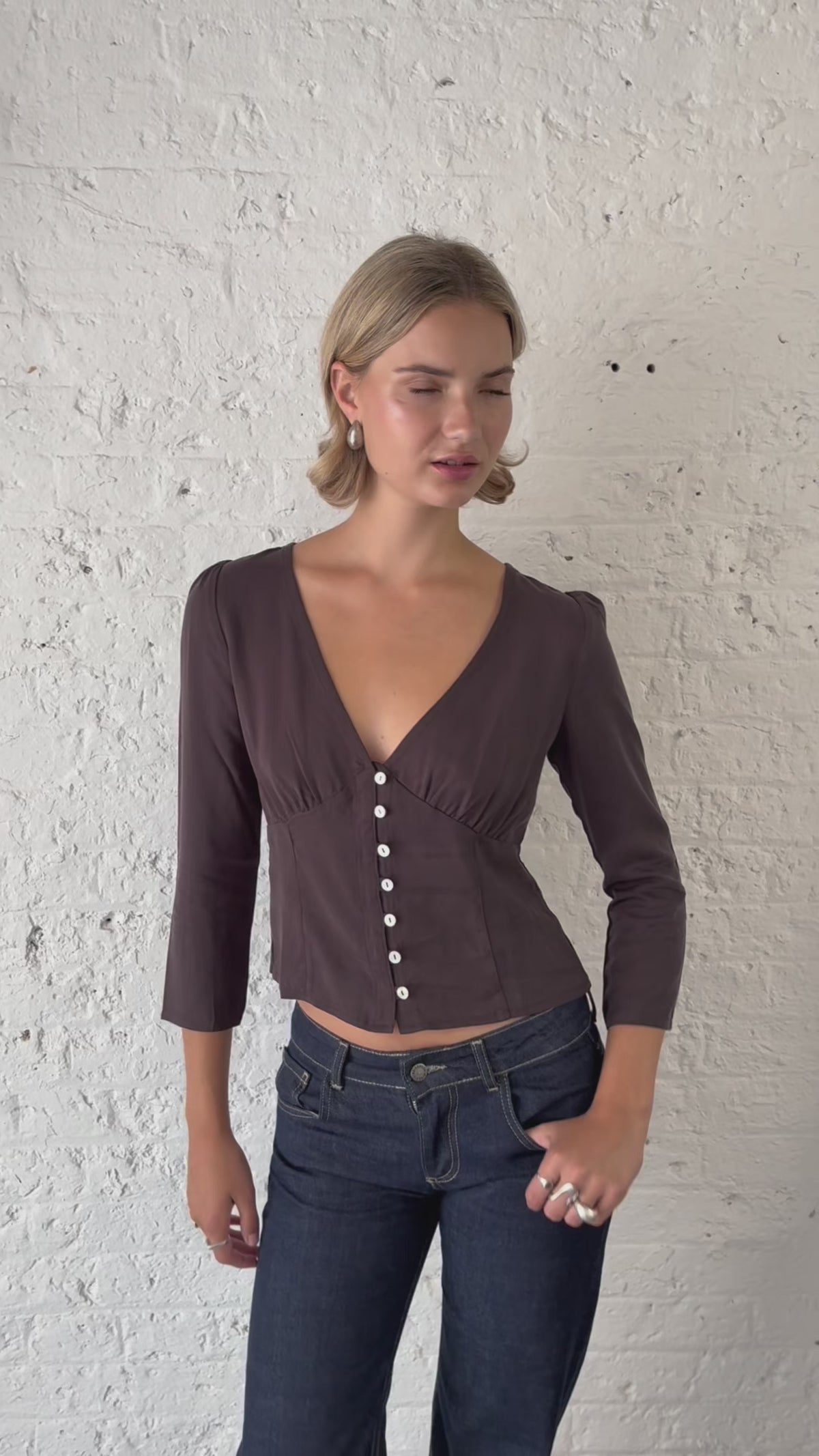 Gaia Blouse - Brown