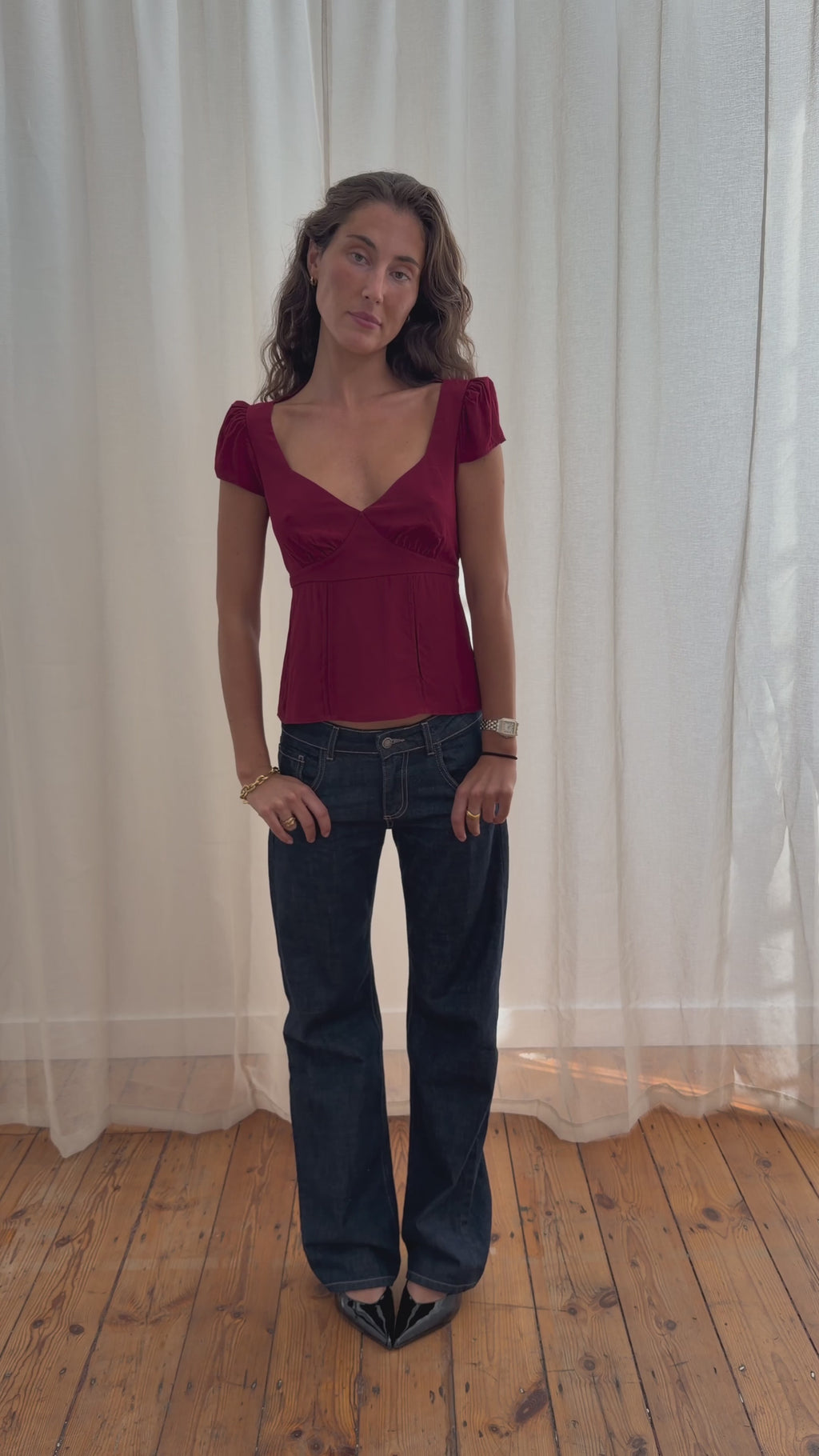 Dulcie Blouse - Burgundy