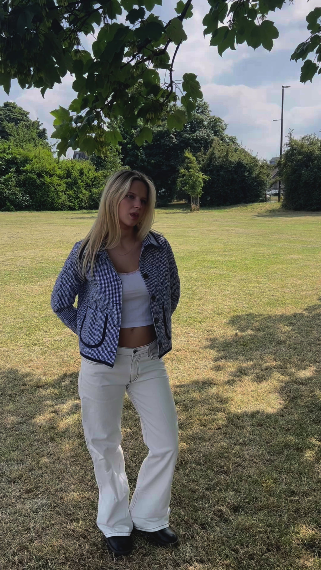 Gingham Quilted Jacket