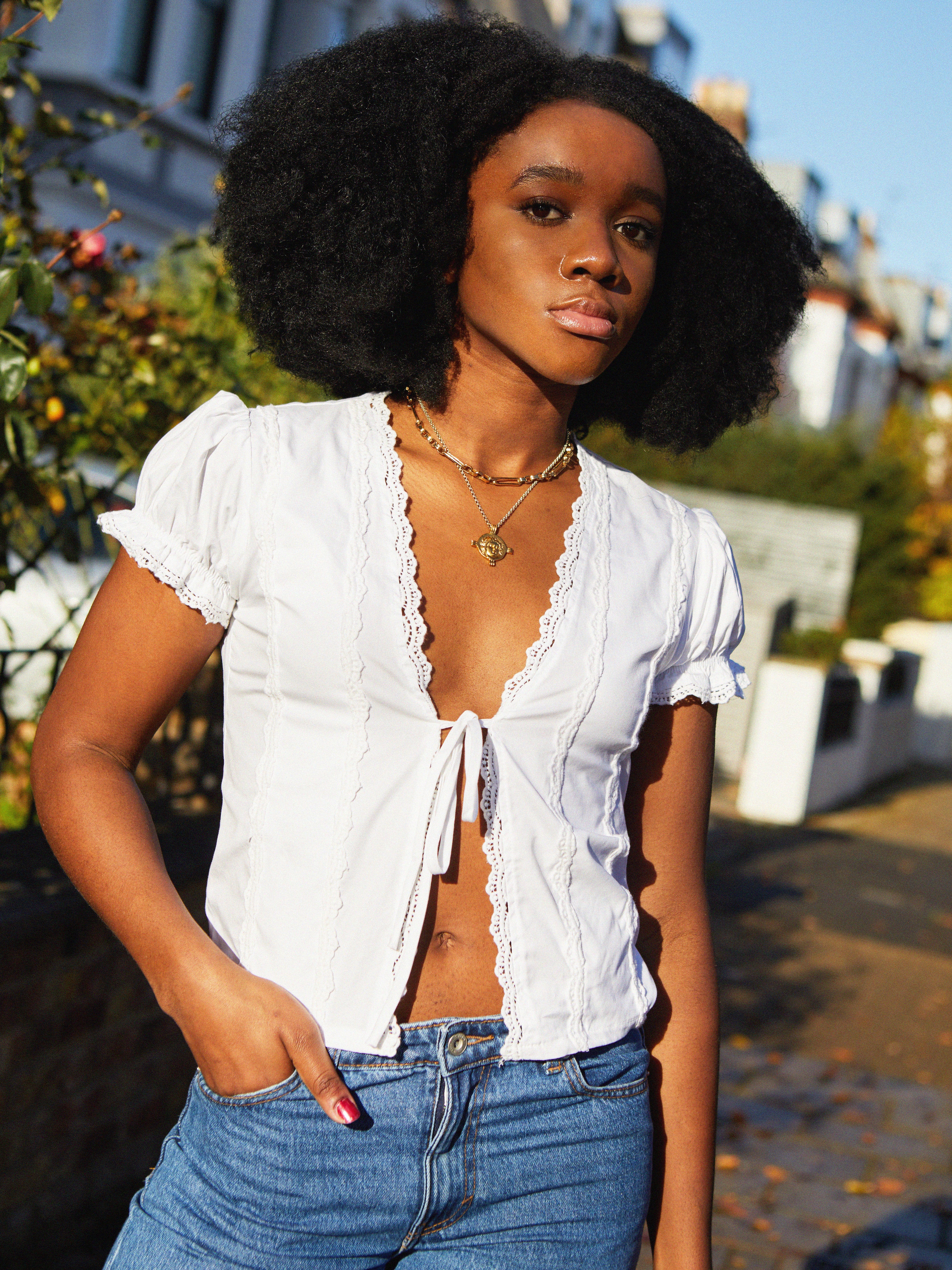 Iris Top White | Tie Front Top – Minka Dink London